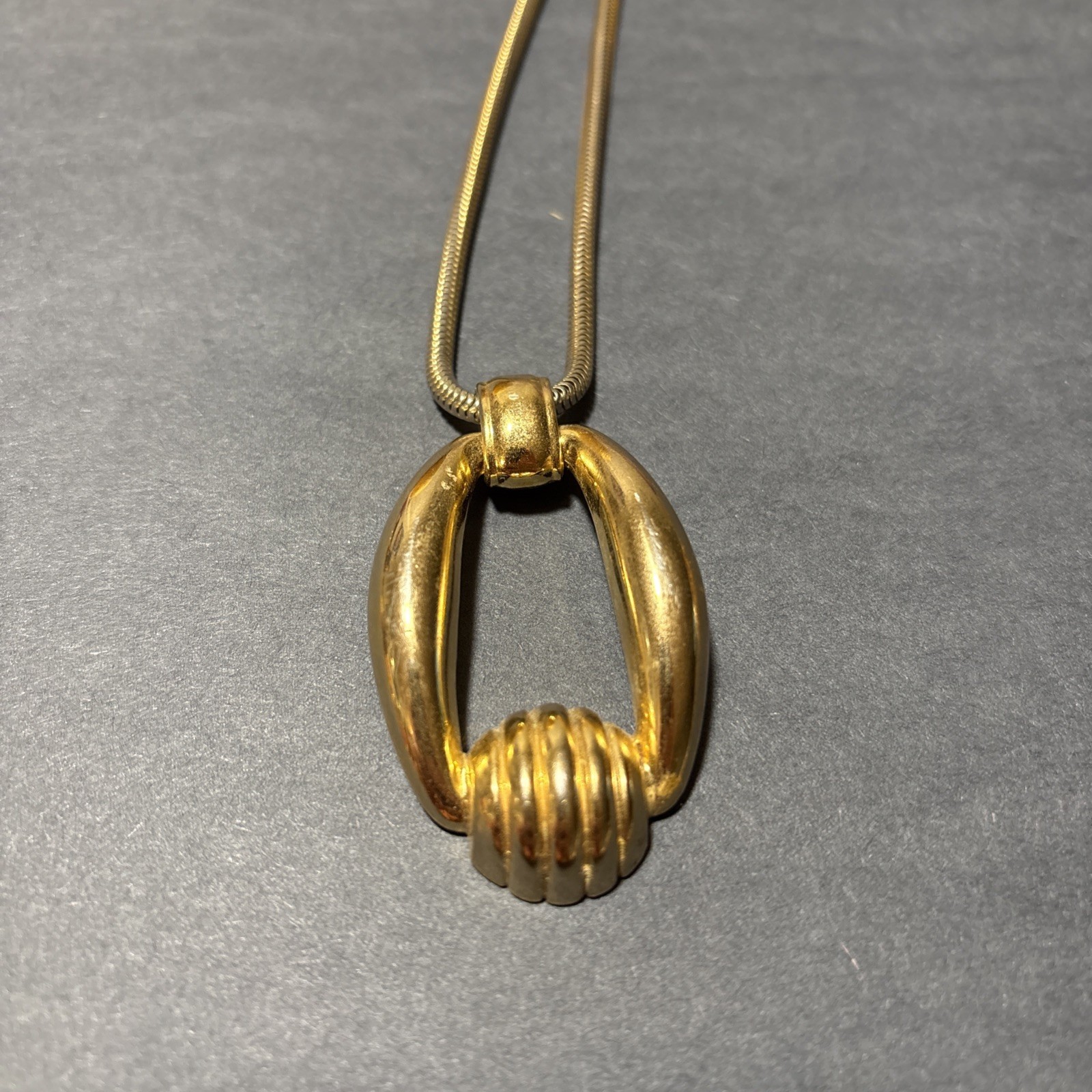 Grosse Germany Vintage 1971 Dior Designer Gold Tone Costume Necklace Pendant