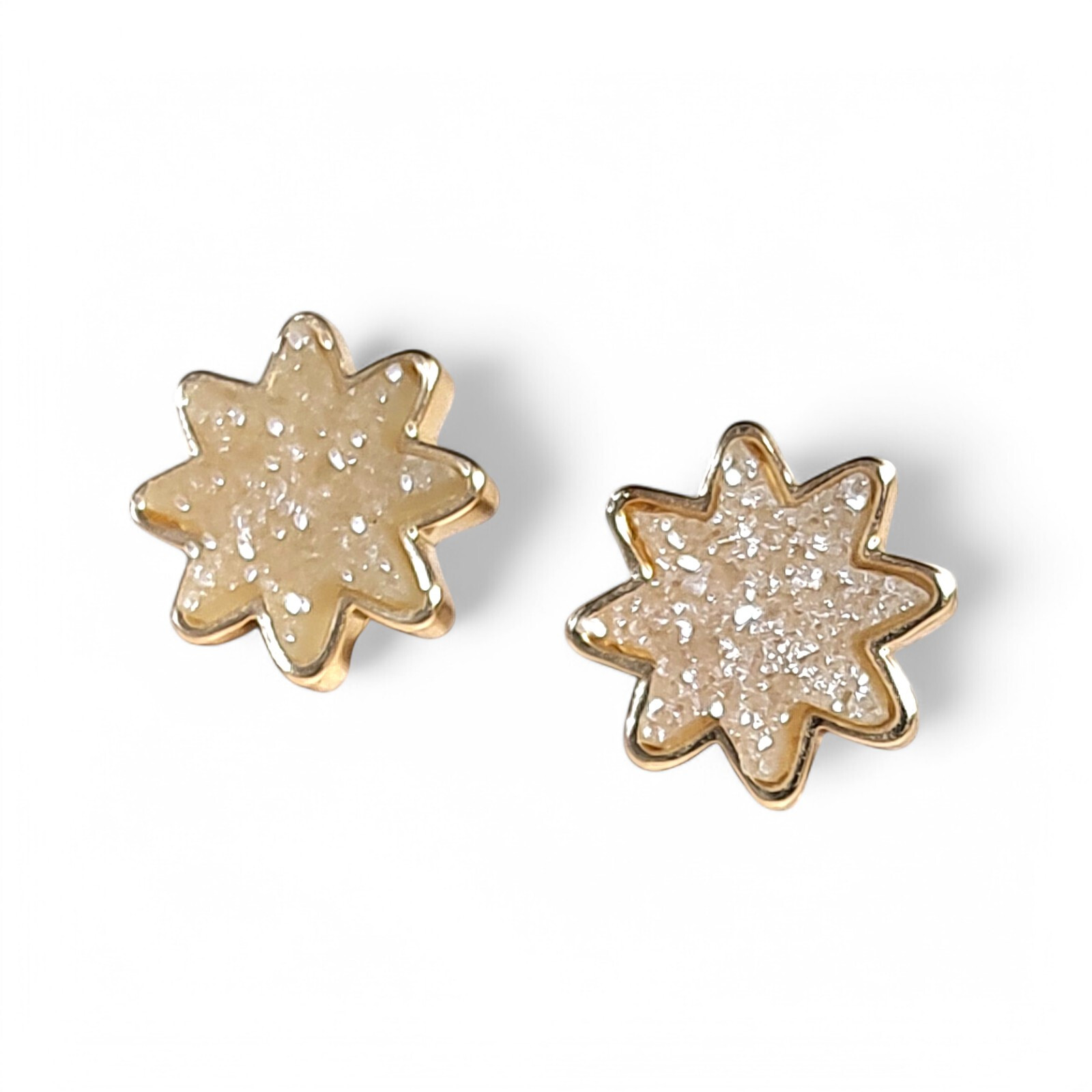 Dainty Sugarfix Glittering Gold Tone & Rhinestone Shimmer Statement Earrings