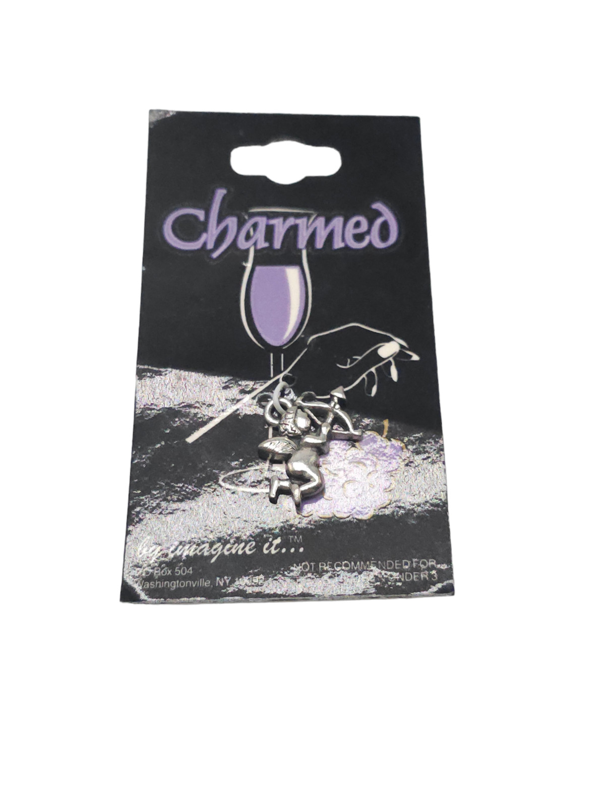Pewter Cupid Angel Charm Silver Tone Vintage for a Bracelet or Project
