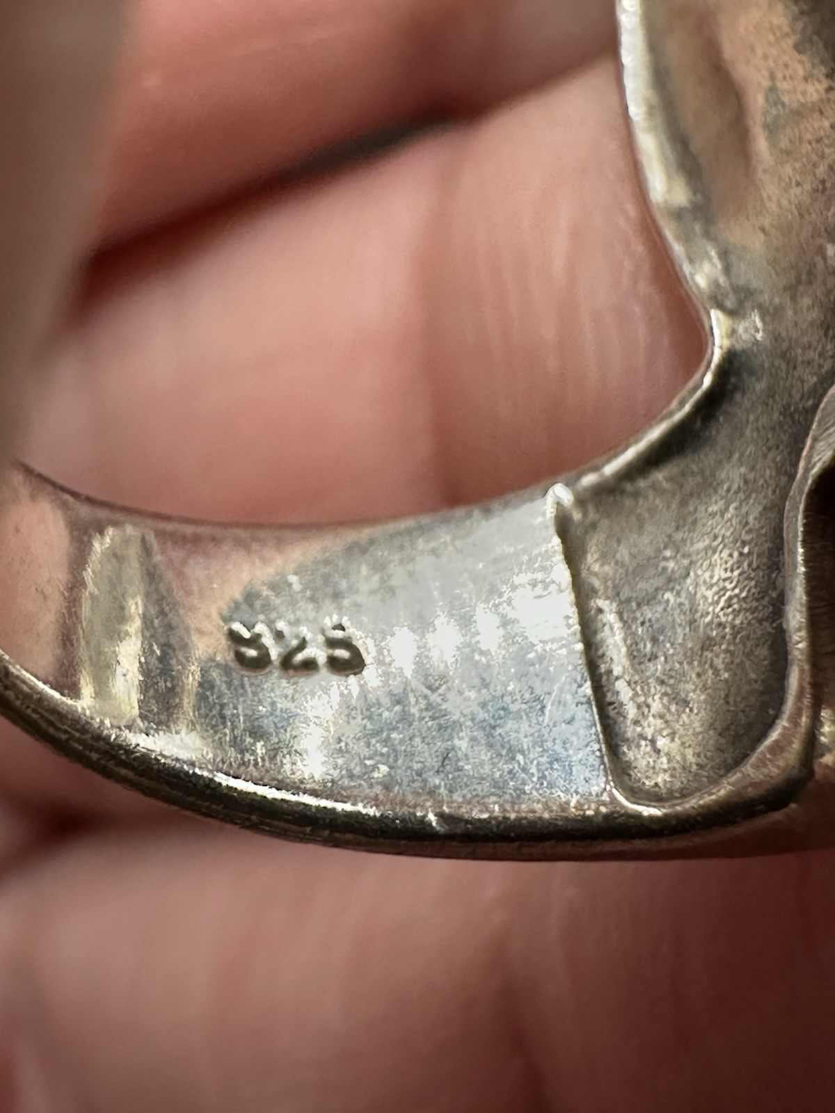 VINTAGE ARTISAN STERLING SILVER MODERNIST ABSTRACT ASYMMETRIC RING SIZE 7