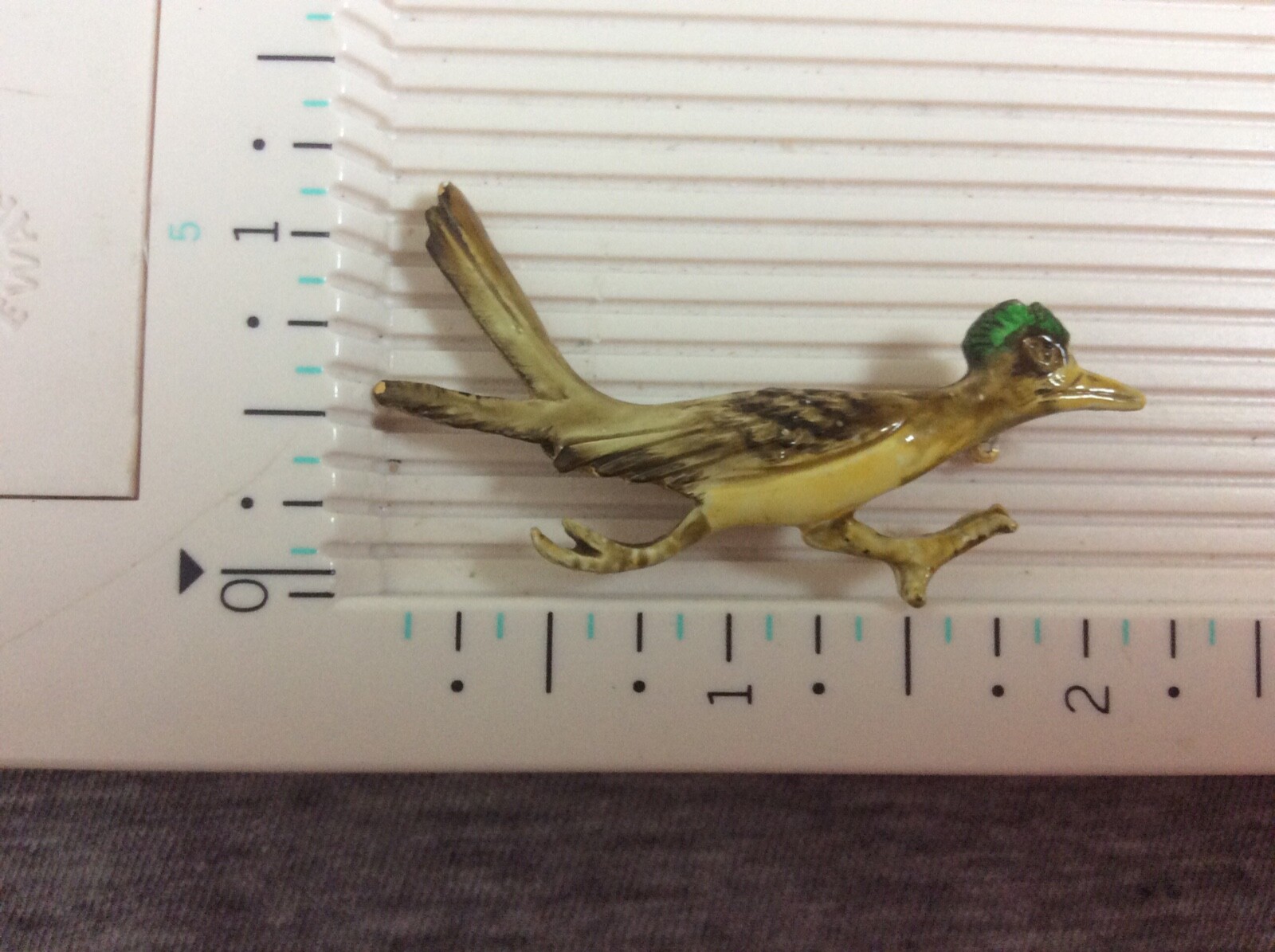 Vintage Original by Robert Enamel Roadrunner Brooch Pin