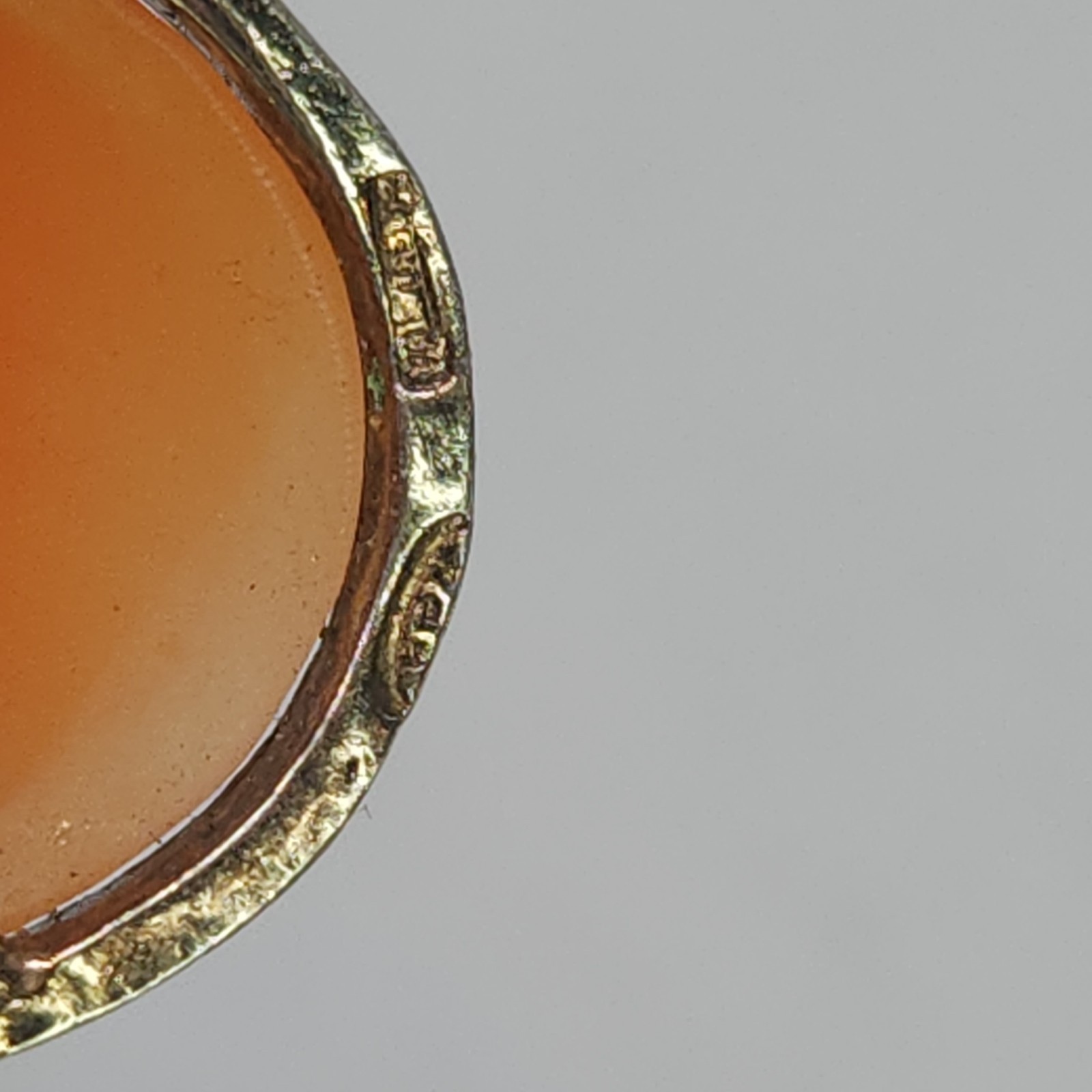 Antique VTG Sterling Silver Signed Carved Shell Cameo Pendant Brooch Pin