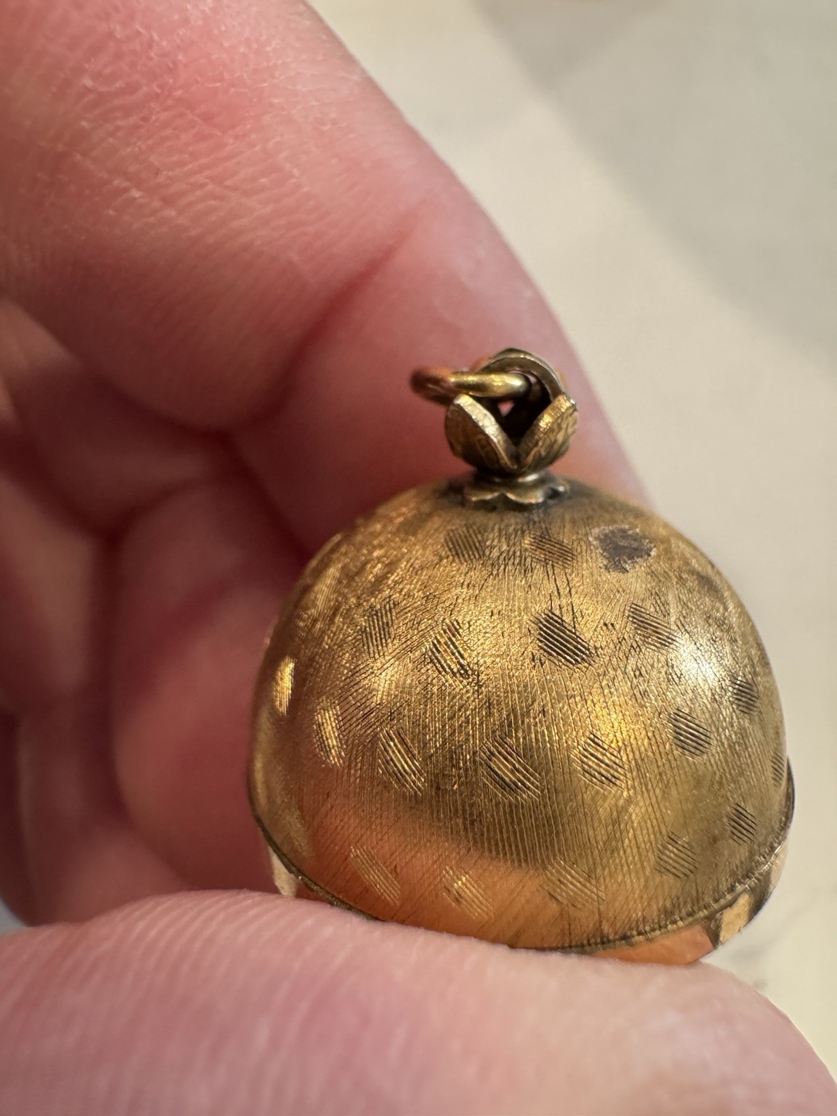 RARE SWISS ERNEST BOREL BALL SHAPED LADIES WATCH PENDANT-Manual Wind Working