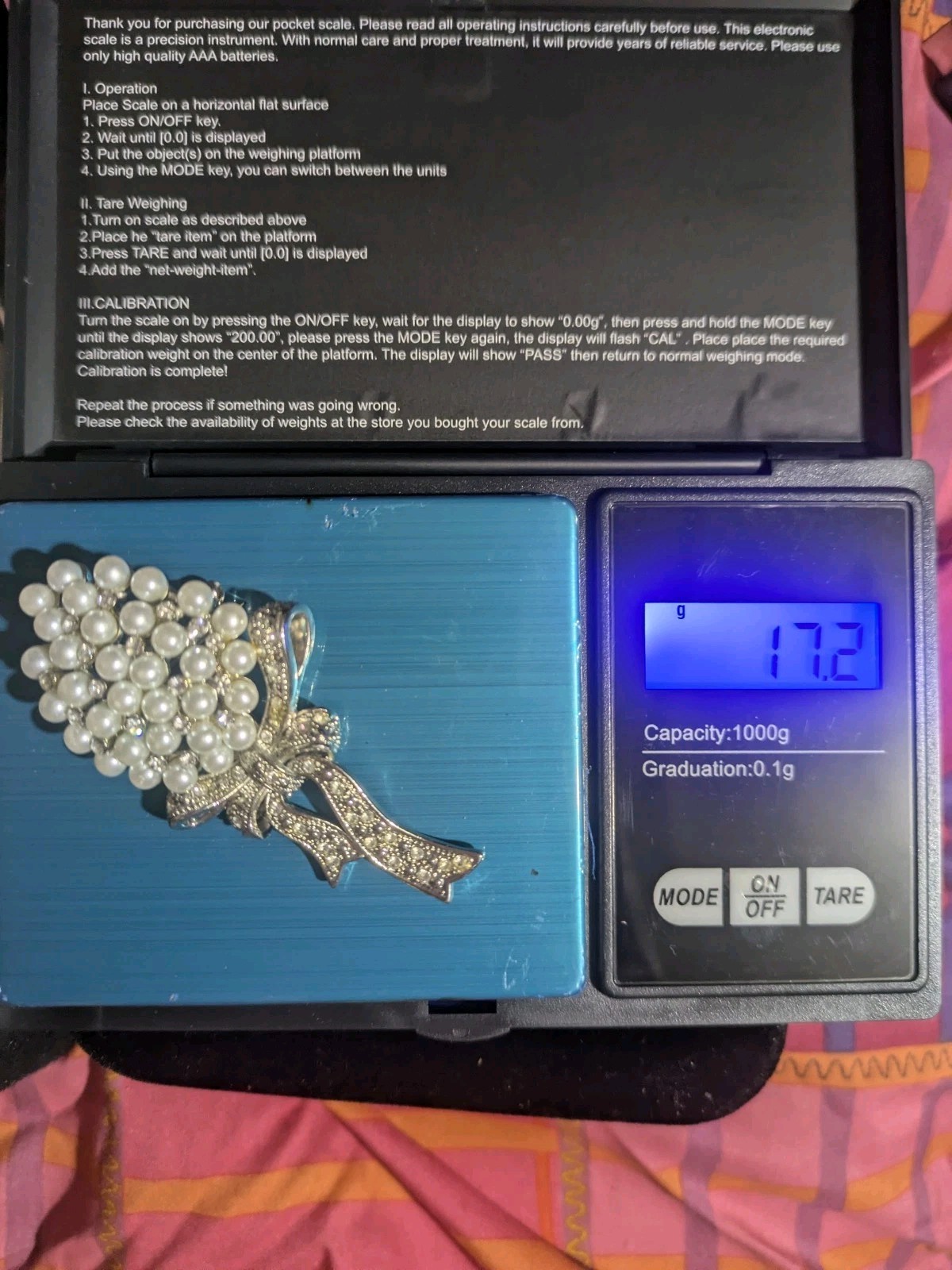 Beautiful Silver And Pearl Bouquet Of Flowers Brooch