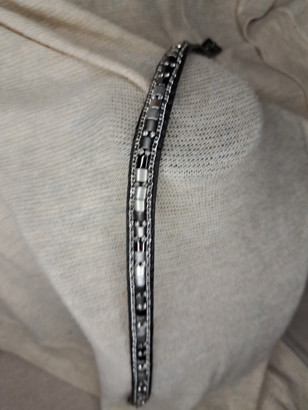 Vintage Necklace Stella And Dot Black Leather 14” Choker Necklace/ Bracelet