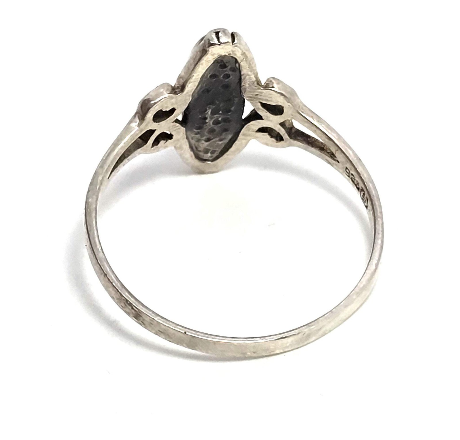 Abalone Paua shell Southwestern signed sterling silver ring size 12