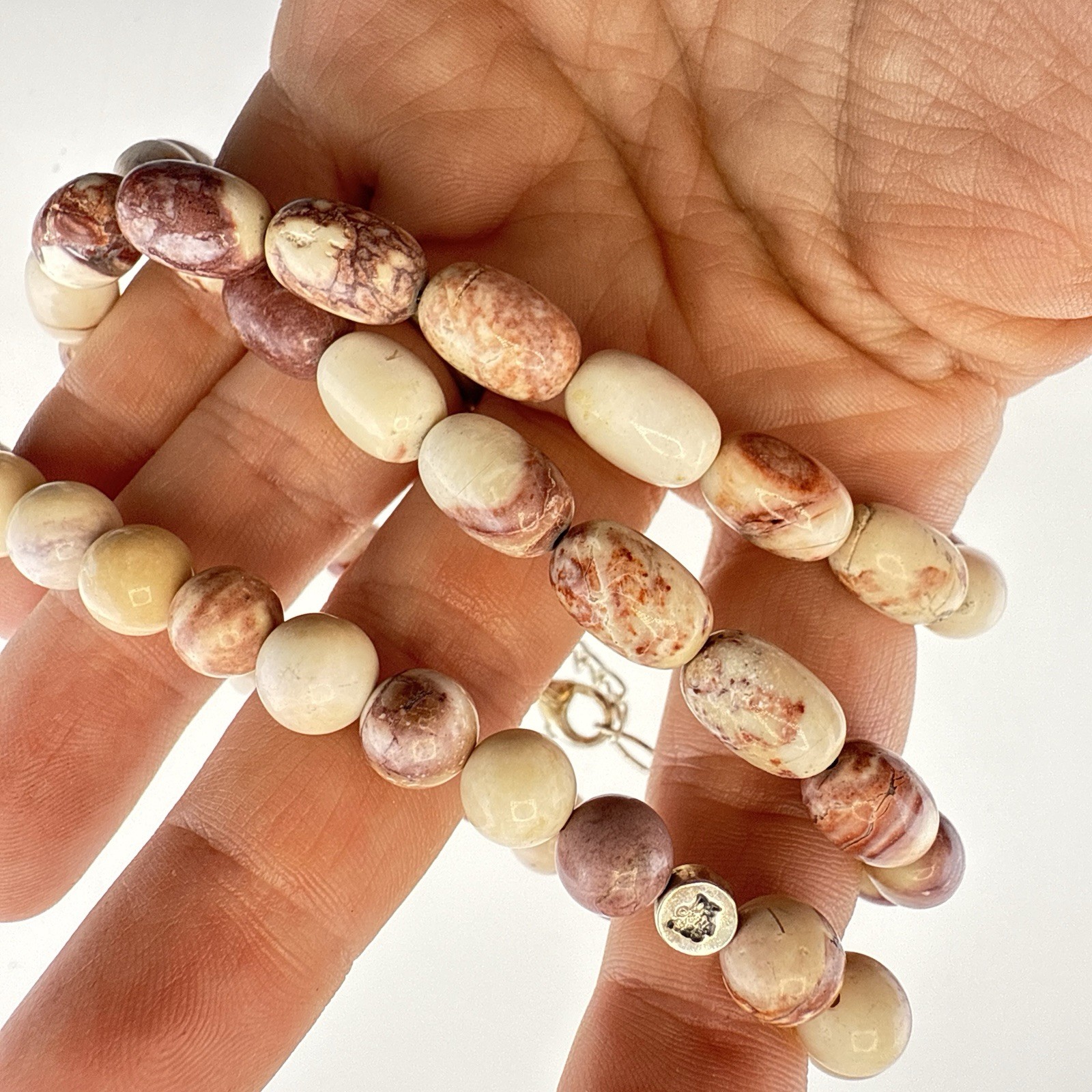 Jay King Necklace Bracelet Set Pink Mauve Stone Beaded Sterling Silver 925 HSN