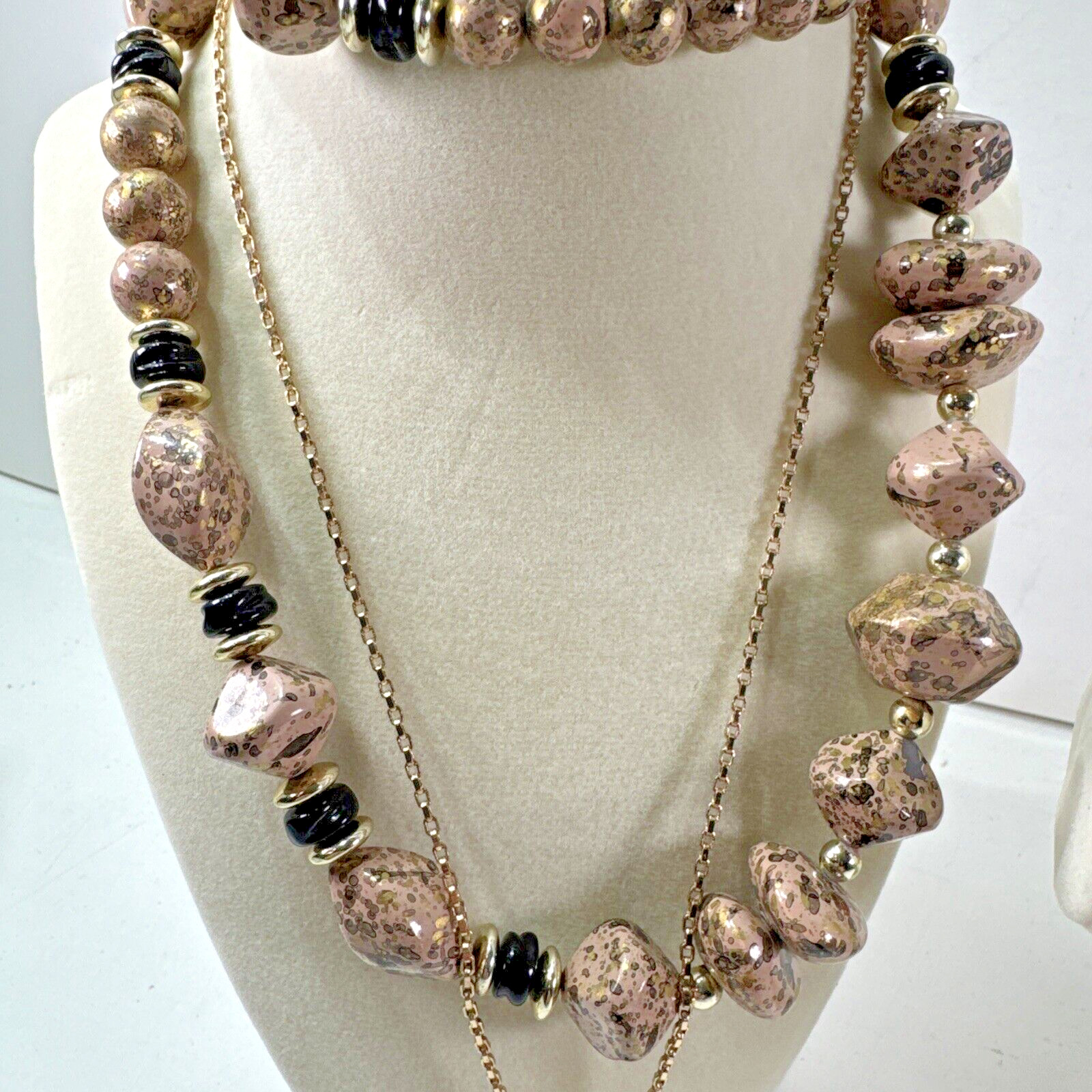 Beautiful Vintage Estate Lot 6x Beaded/Metal/STONES 3X Necklaces & 3X Bracelets