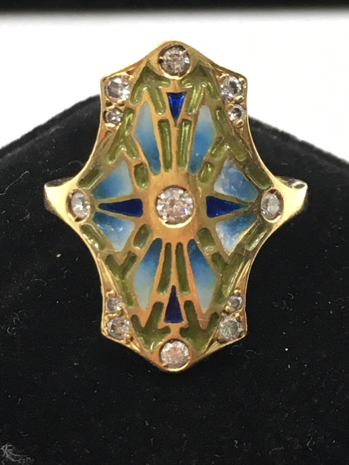 Vintage 18K Yellow Gold 0.35CTW Diamonds (SI; F) Handmade Ring 5gr. Size 7