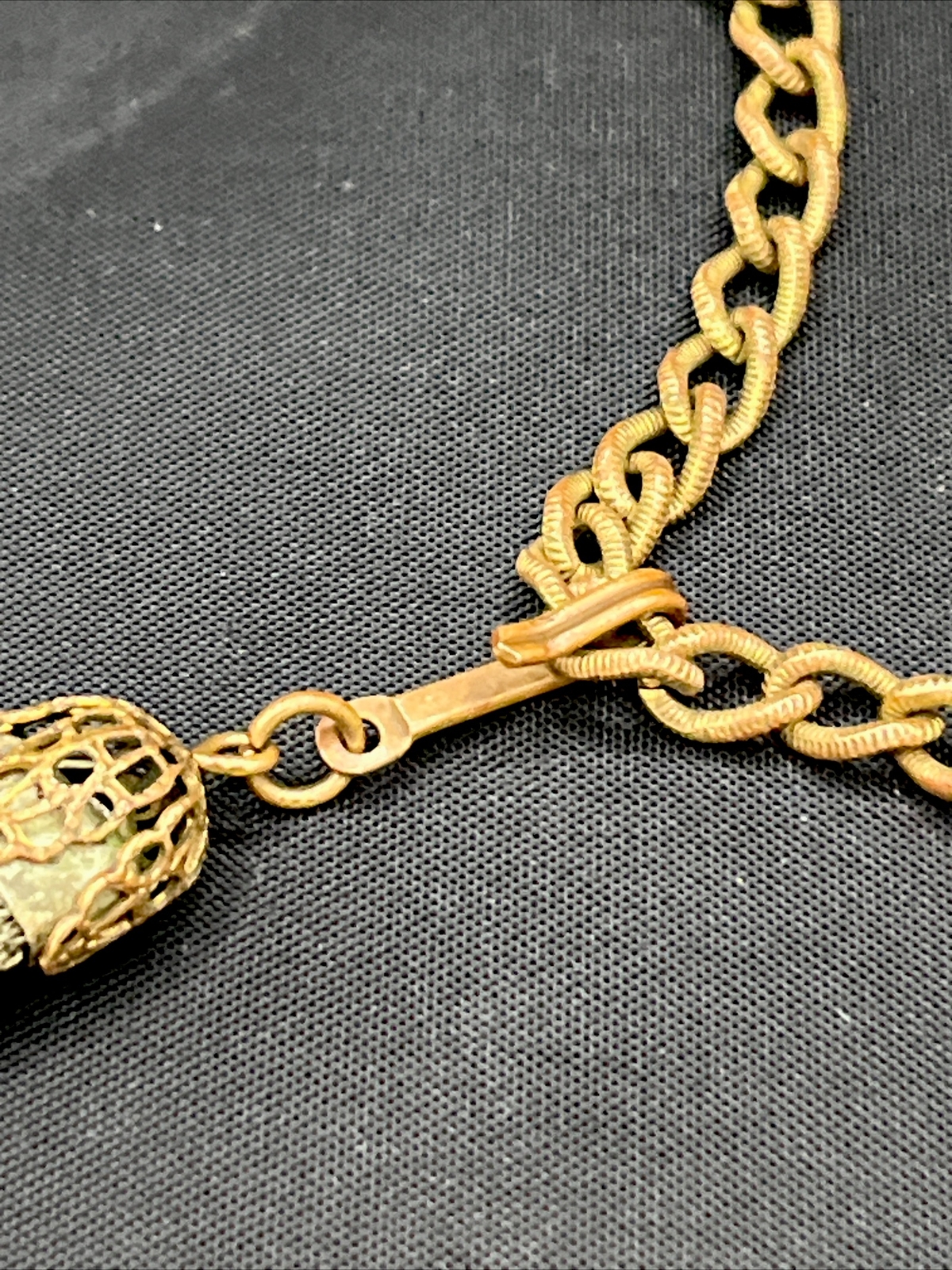 Vintage Silver Tone Chain Mail Link Choker Necklace Gold Articulated Links 14”