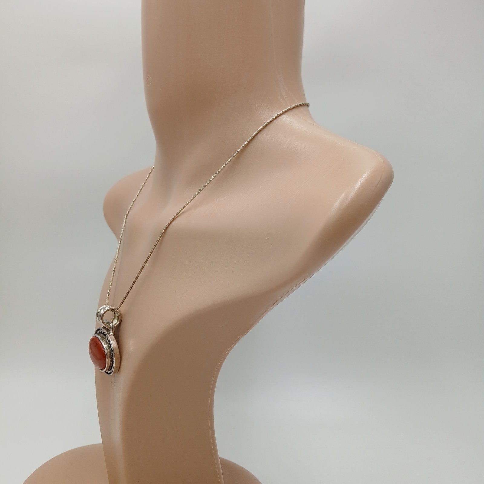 925 DBJ Slider Pendant Necklace 16in Sterling Silver Spigot Wheat Rope Chain 23g