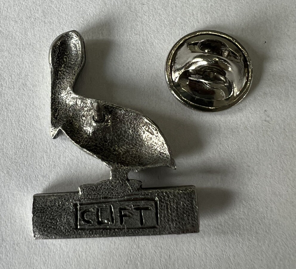 Clift Pewter Gulf Recovery Pelican Lapel Hat Pin