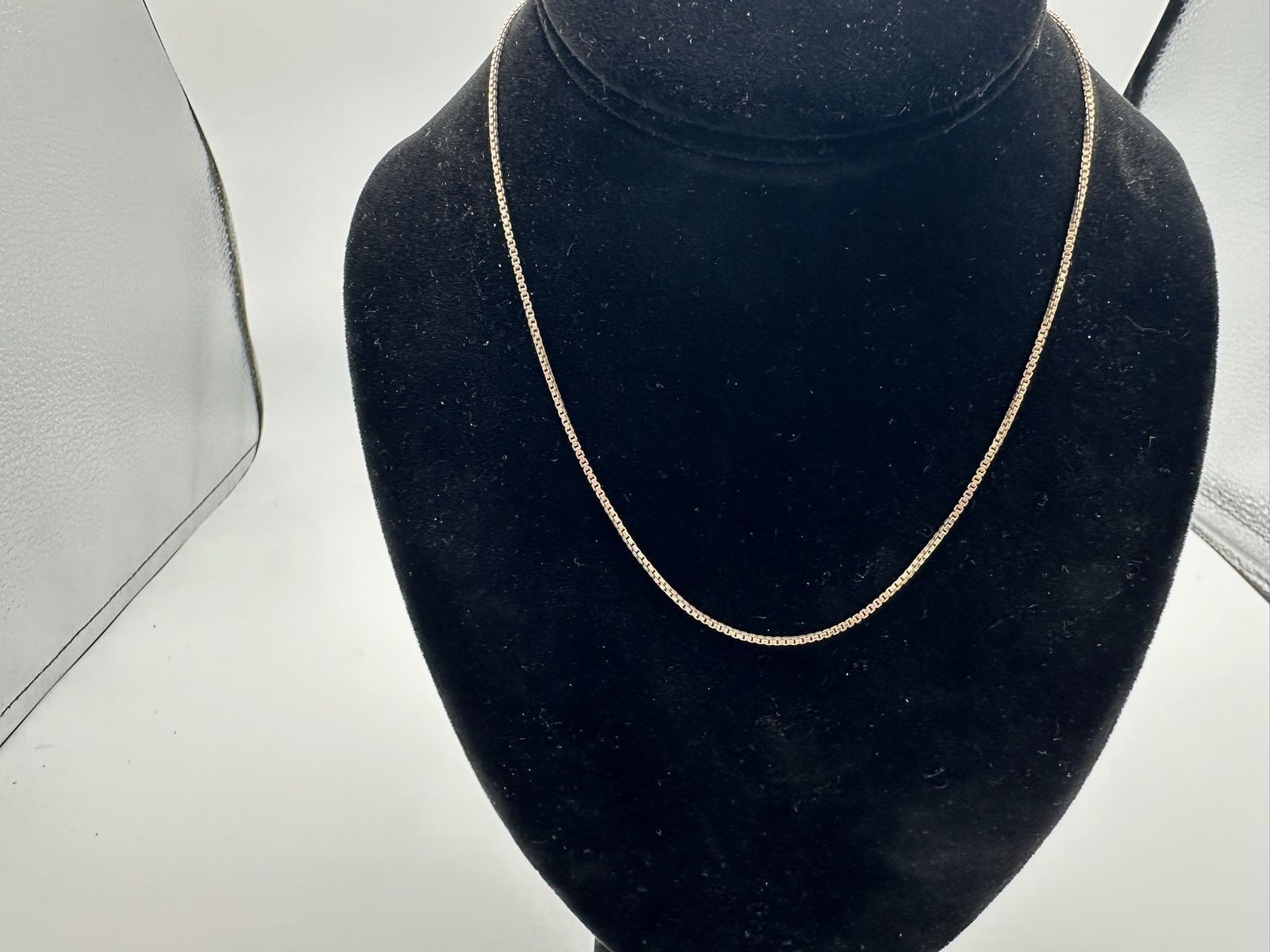 3.62g Vintage Sterling Silver 925 Box Link Chain Necklace 16 in M
