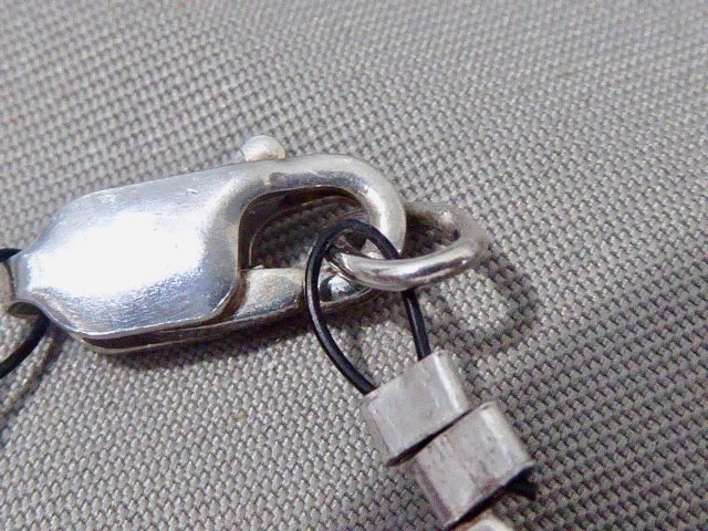 VINTAGE STERLING SILVER LOBSTER CLASP AMETHYST NUGETT GRADUATED NECKLACE
