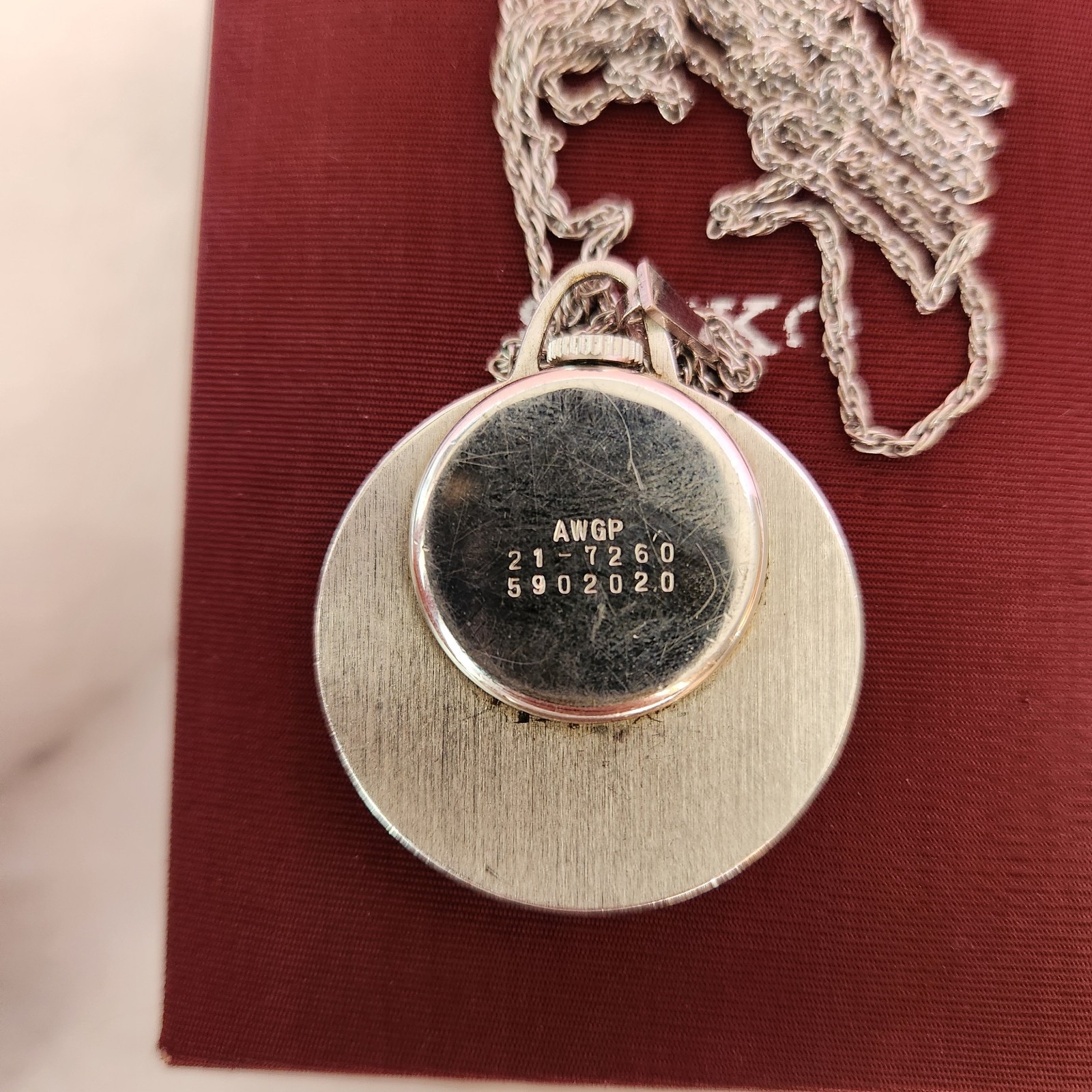 Vintage Seiko Fancywatch Pendant Necklace Watch 17J Hand Wind Sunburst Silver