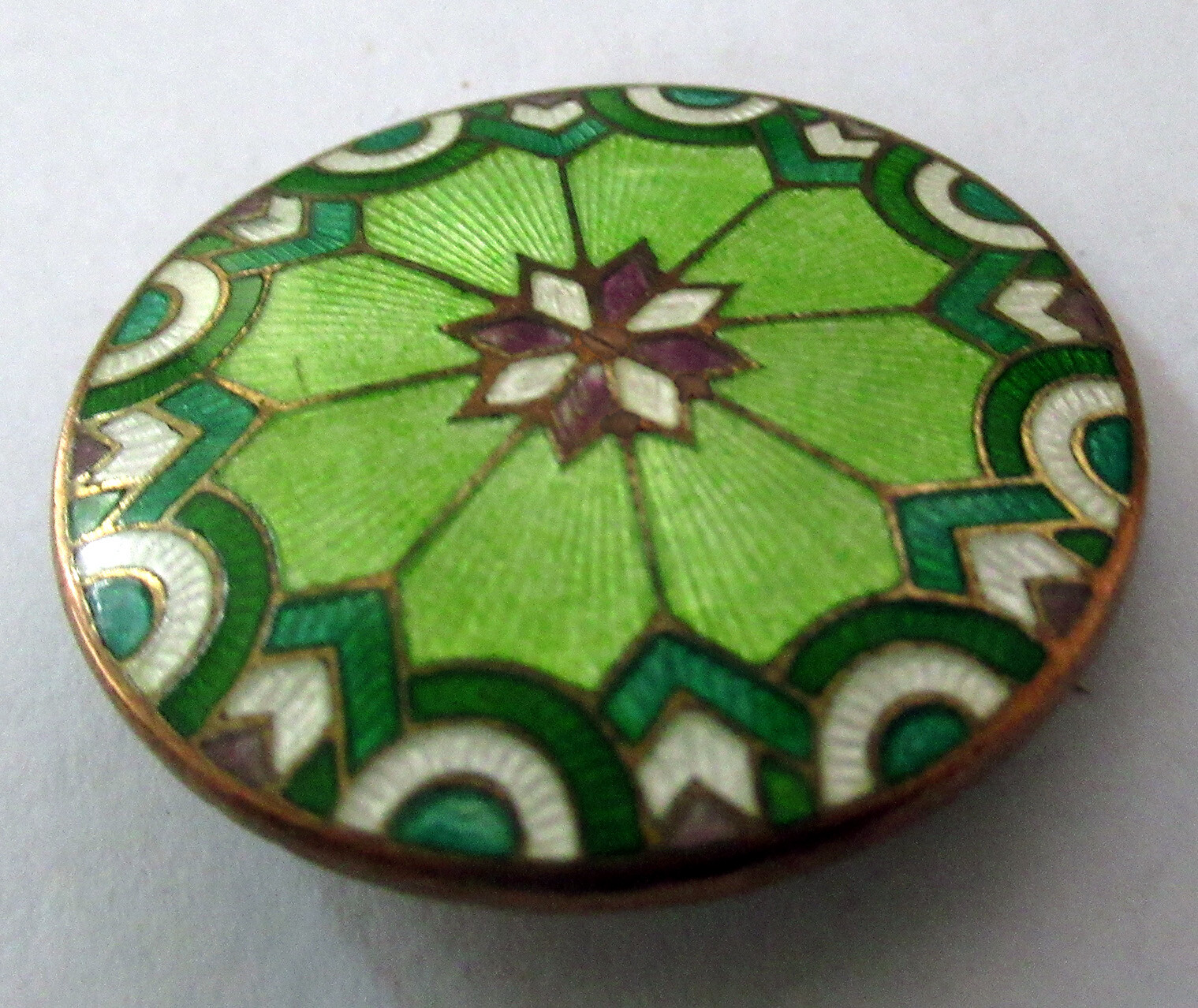 ENAMEL BROOCH, 39MM – 1.54 INCHES, ART DECO