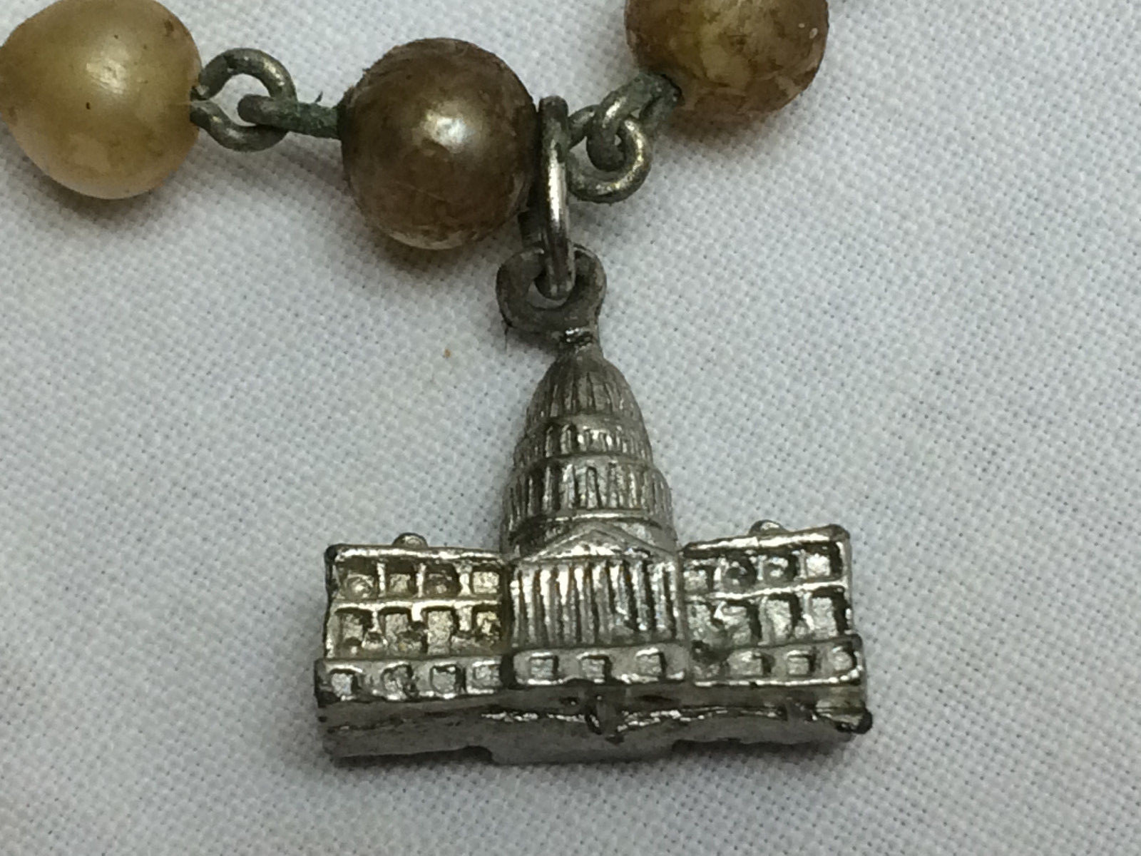 Vintage Charms and Charm Bracelet Washington D. C. Cherry Blossom Tree Buildings