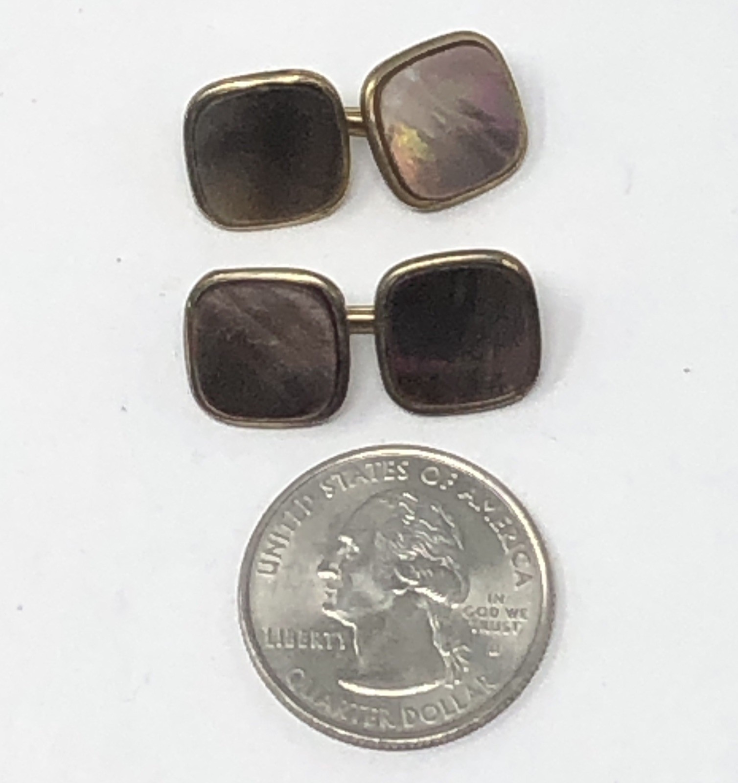 Hadley Abalone Cufflinks Square .5 inch – Vintage