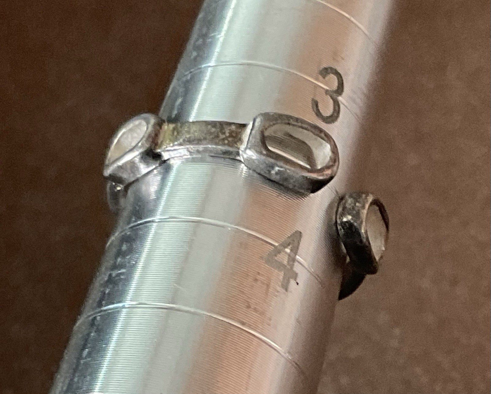 Vtg 925 Sterling Silver Ring Open Chain Link Industrial Modernist Sz 3.5 – 4.25