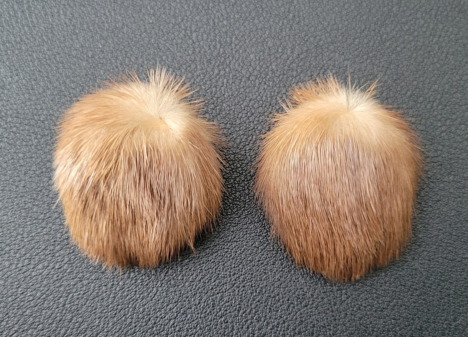 Vintage Mink Fur Clip On Earrings