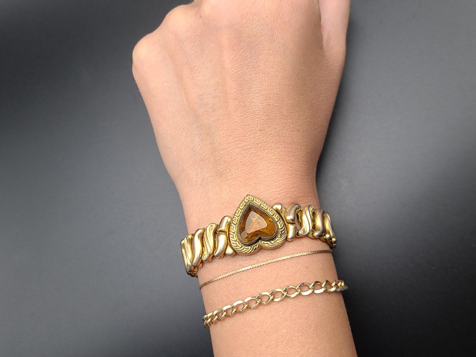 Vintage 1940s WWII Speidel Phoenix Gold-Filled Sweetheart Expansion Bracelet…