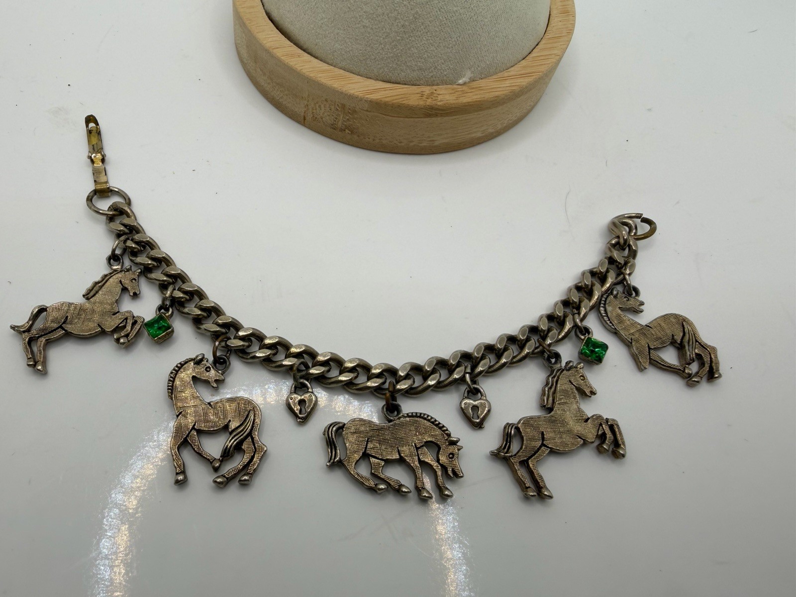 VTG Charm Bracelet Equestrian Lovers Horse One Lame