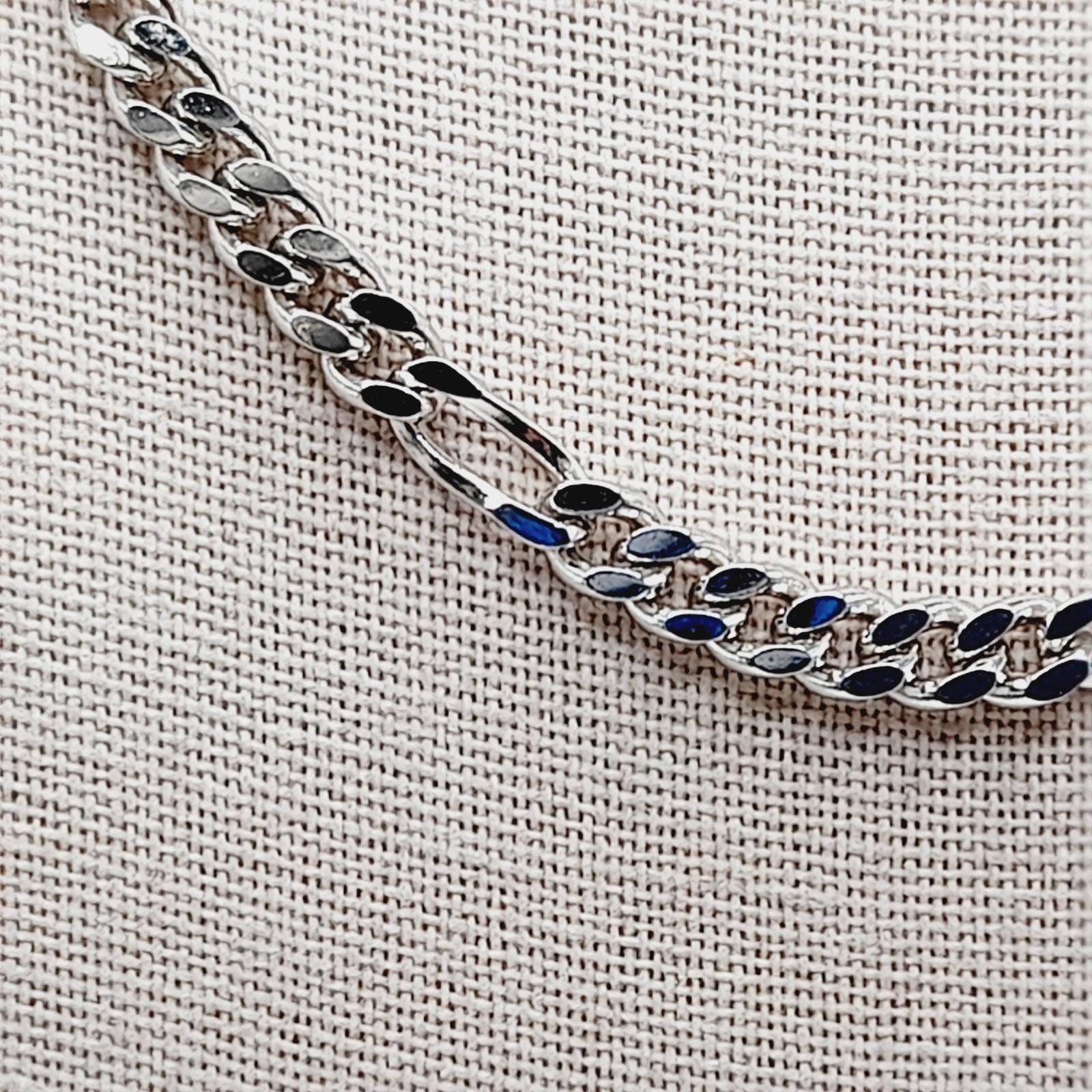 Vintage Monet Silver Tone Long Chain Necklace 30” Sister Clasp