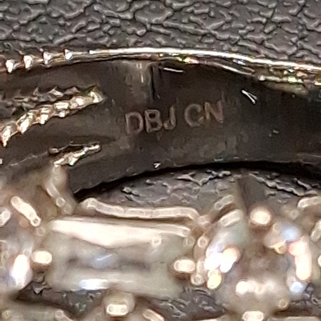 Vintage DBJ Cubic Zirconia Ring Silver Tone. 17.565