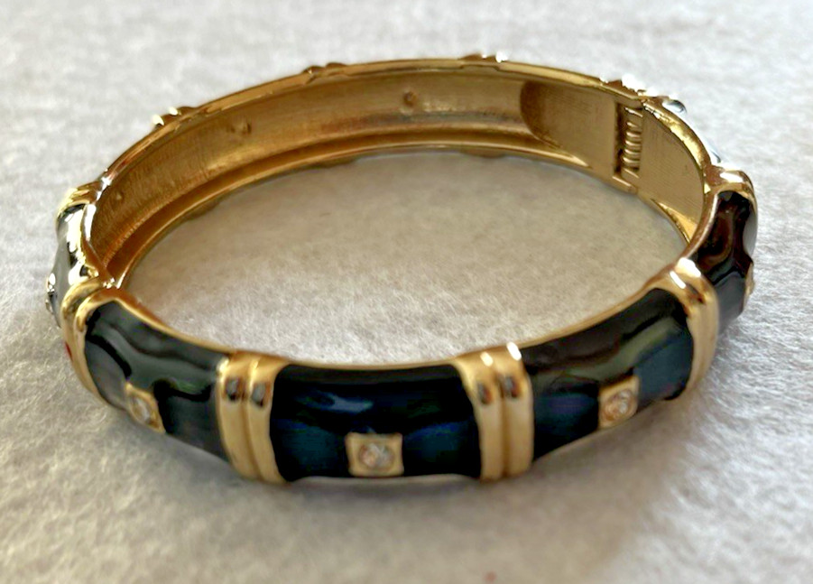 Lot of 4 Hinged Bangle Bracelets-SEE DESCRIPTION