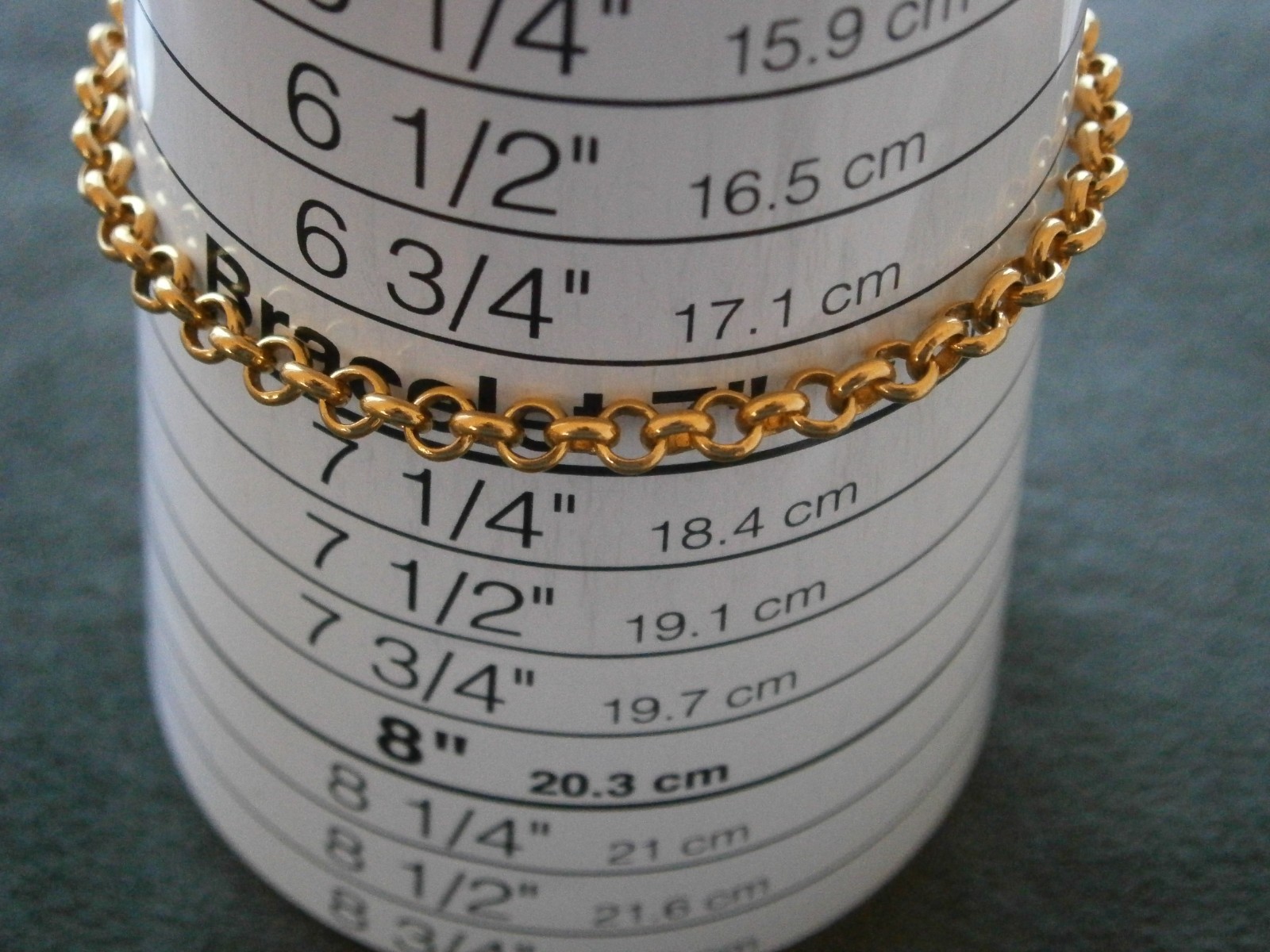 Rolo Baucher Link Chain Vintage Shiny Goldtone Toggle T-Bar Bracelet 7″ ~ 6.4g