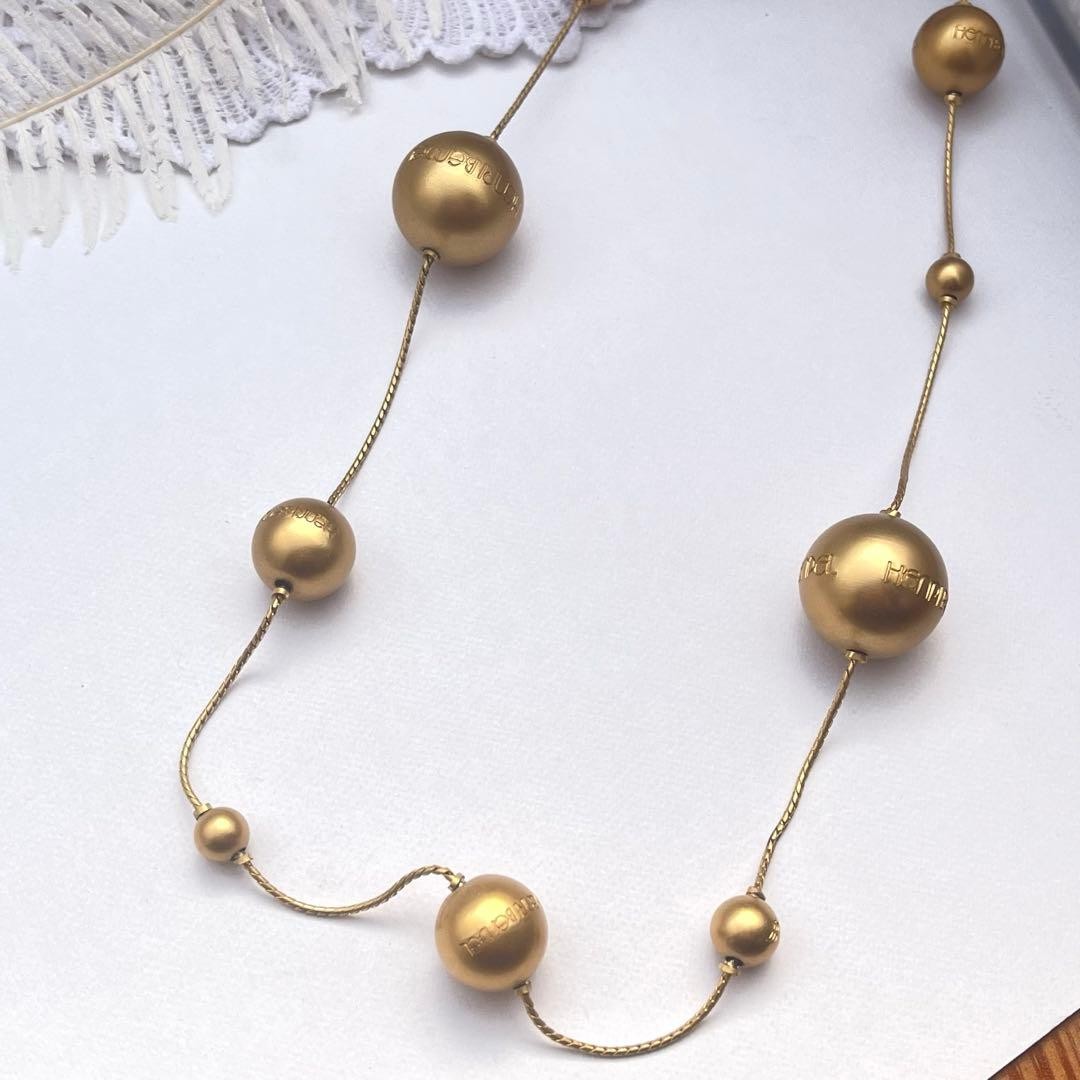 1527 Vintage Necklace, Made in USA, Henri Bendel Chain, Beads
