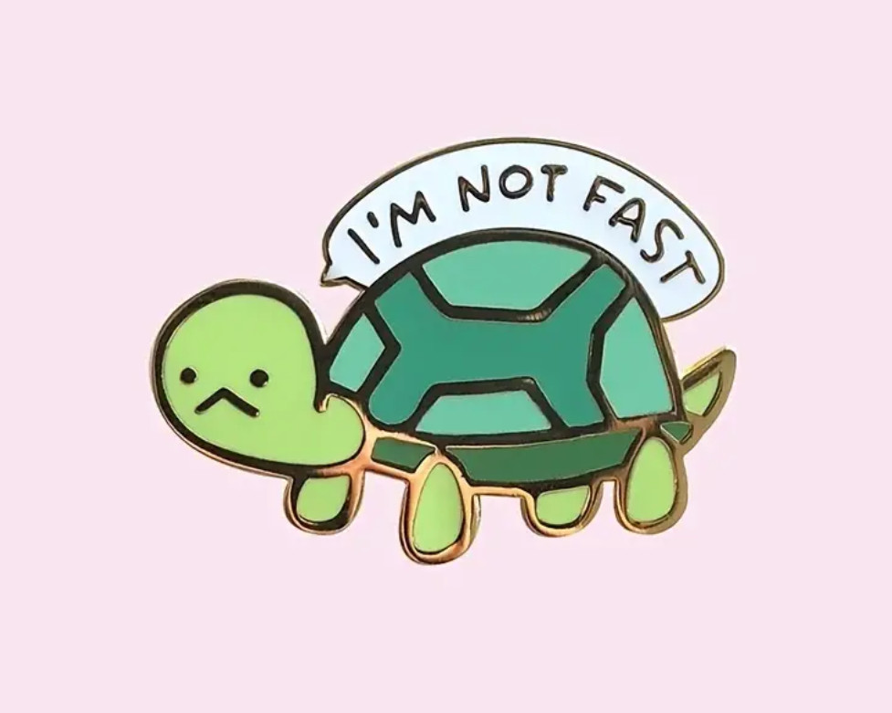 CUTE TURTLE I’M NOT FAST – PIN Brooch Metal Pin Badges Perfect Holiday Gift Kids