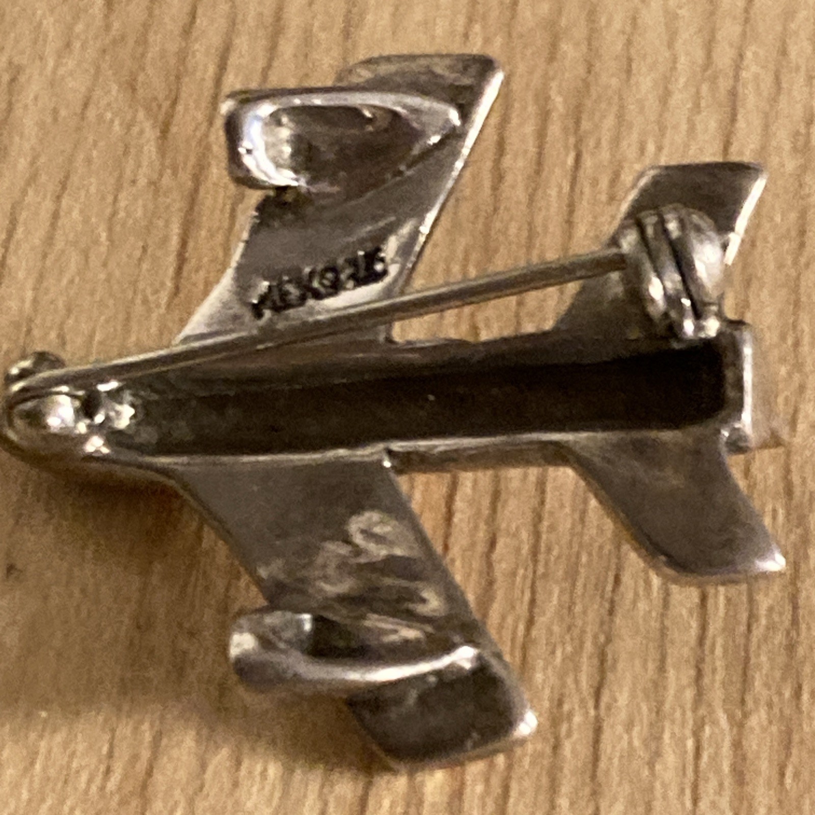 Sterling Silver Pwith Safety Clasp Koan War Era F–86 Sabre Fighter Jet