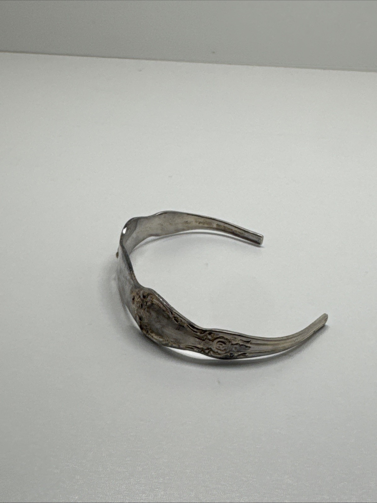 Vintage Silver Plated Spoon Cuff Bracelet Floral Jewelry Oneida Ltd Wm A Rogers