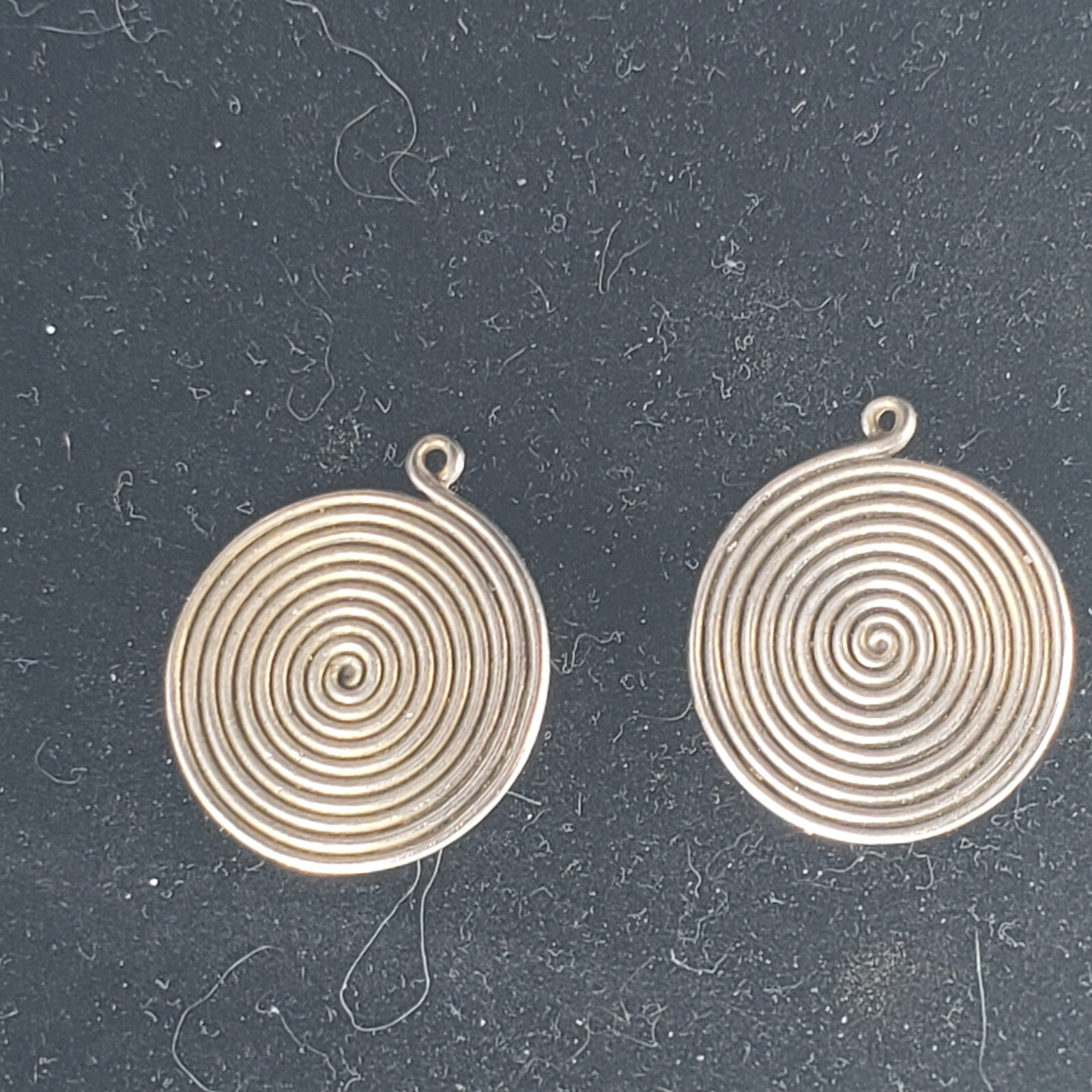 ALVA DVB ART NOUVEAU SIGNED SPIRAL VINTAGE EARINGS