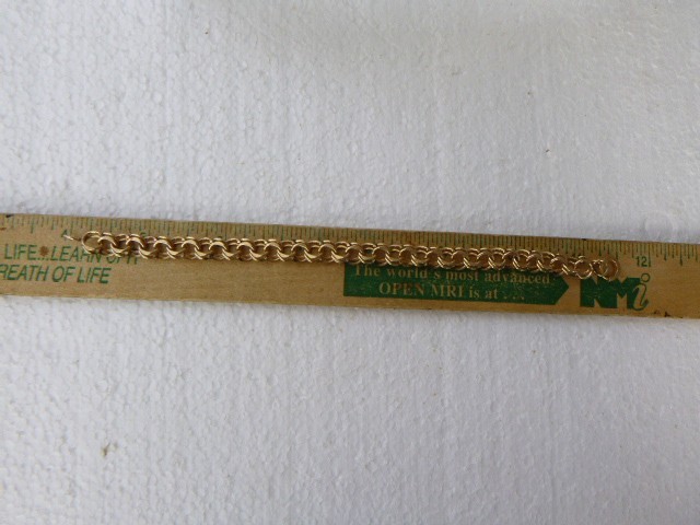 Vintage 7 3/4” Double Link 1/20 12K Gold Filled Charm Starter Bracelet