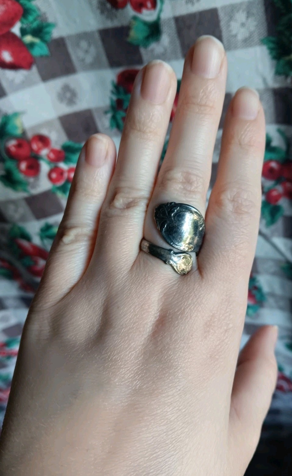 Vintage *Damaged* Rogers Silverplate Upcycled Spoon Ring Size 6