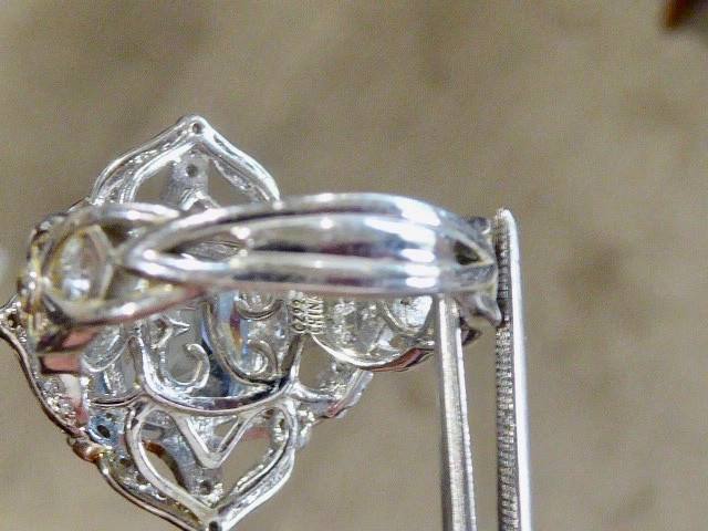 NEW 7CARAT SKY BLUE MINED CUSHION CUT TOPAZ & CZ STERLING RING SIZE 8 RING