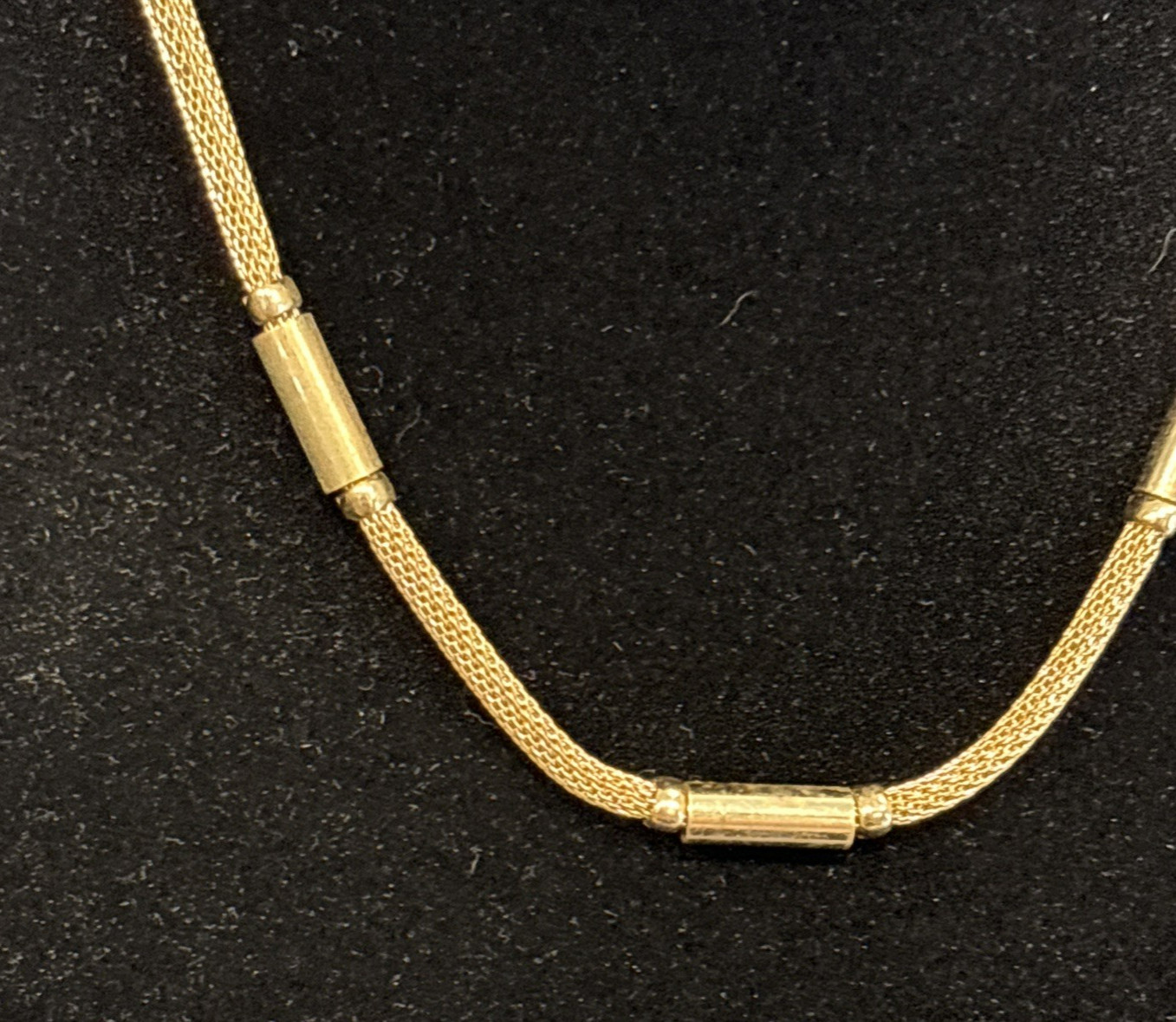 Vintage Gold Tone Whiting & Davis Mesh Rope Chain Necklace 15 1/2″ Spring Ring