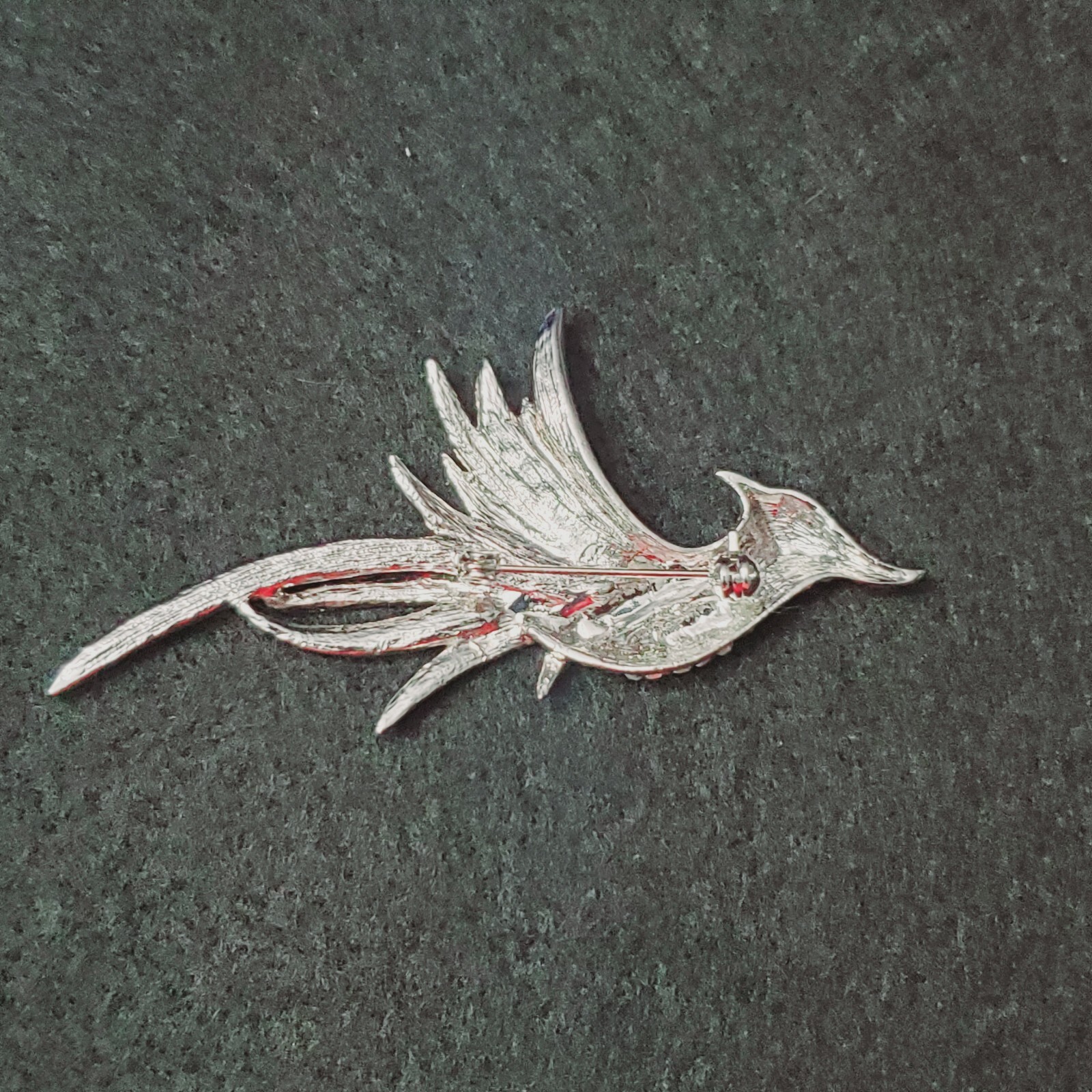 Brooch Pin Bird Themed Silver Tone Inspirational Bird Shiny Fashion Festive