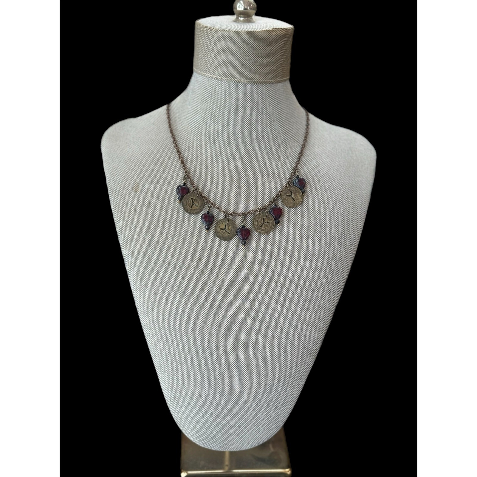 Vintage 1950’s NYC Subway Transit Token Romantic Charm Necklace