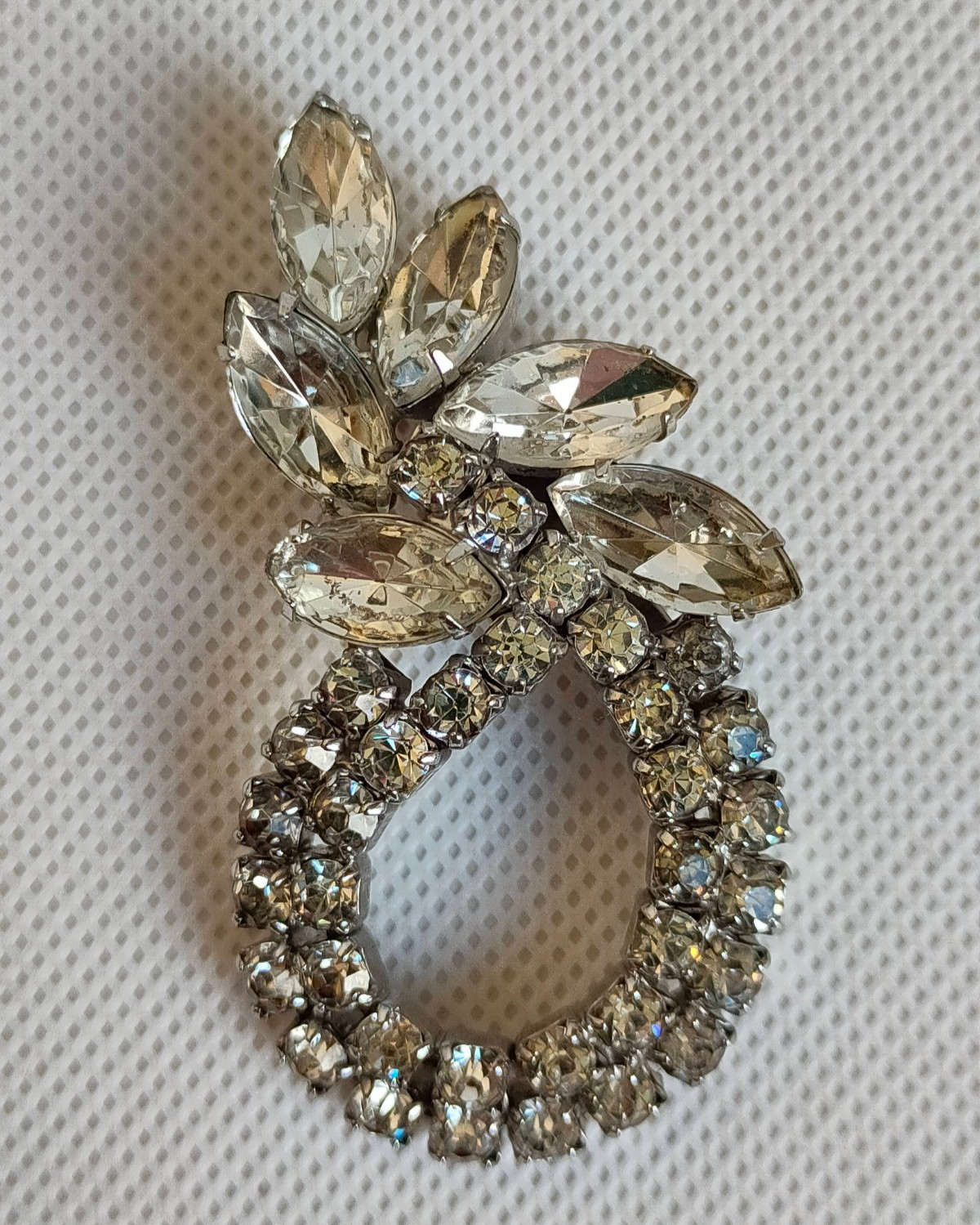 Vintage set of Soviet Czechoslovakian brooches with stones, 3 pcs. USSR.