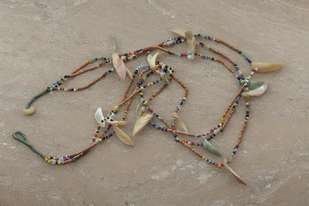Beautiful Vintage Tribal Bead Cut Shell Bohemian Necklace