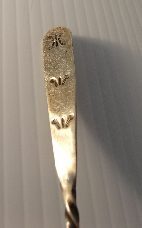 Antique Navaho Silver Twist Cocktail Spoon
