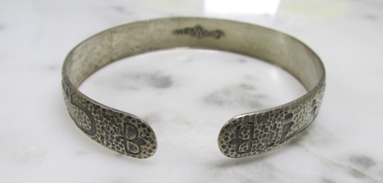 Vintage Wohelo Campfire Girls Sterling Silver Cuff Bracelet ~ 21.4g ~ 3-C269