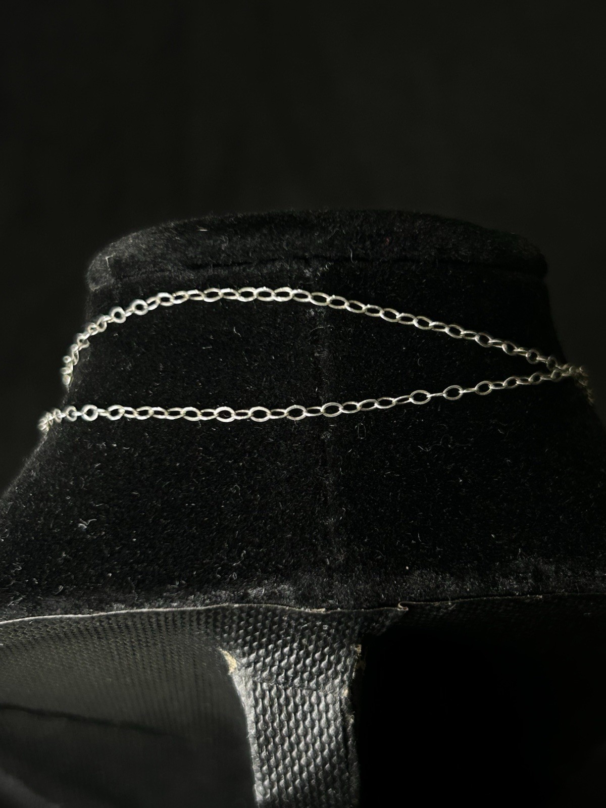 Vintage Silver 925 Necklace Hammered S Pendant 17” Chain Circle