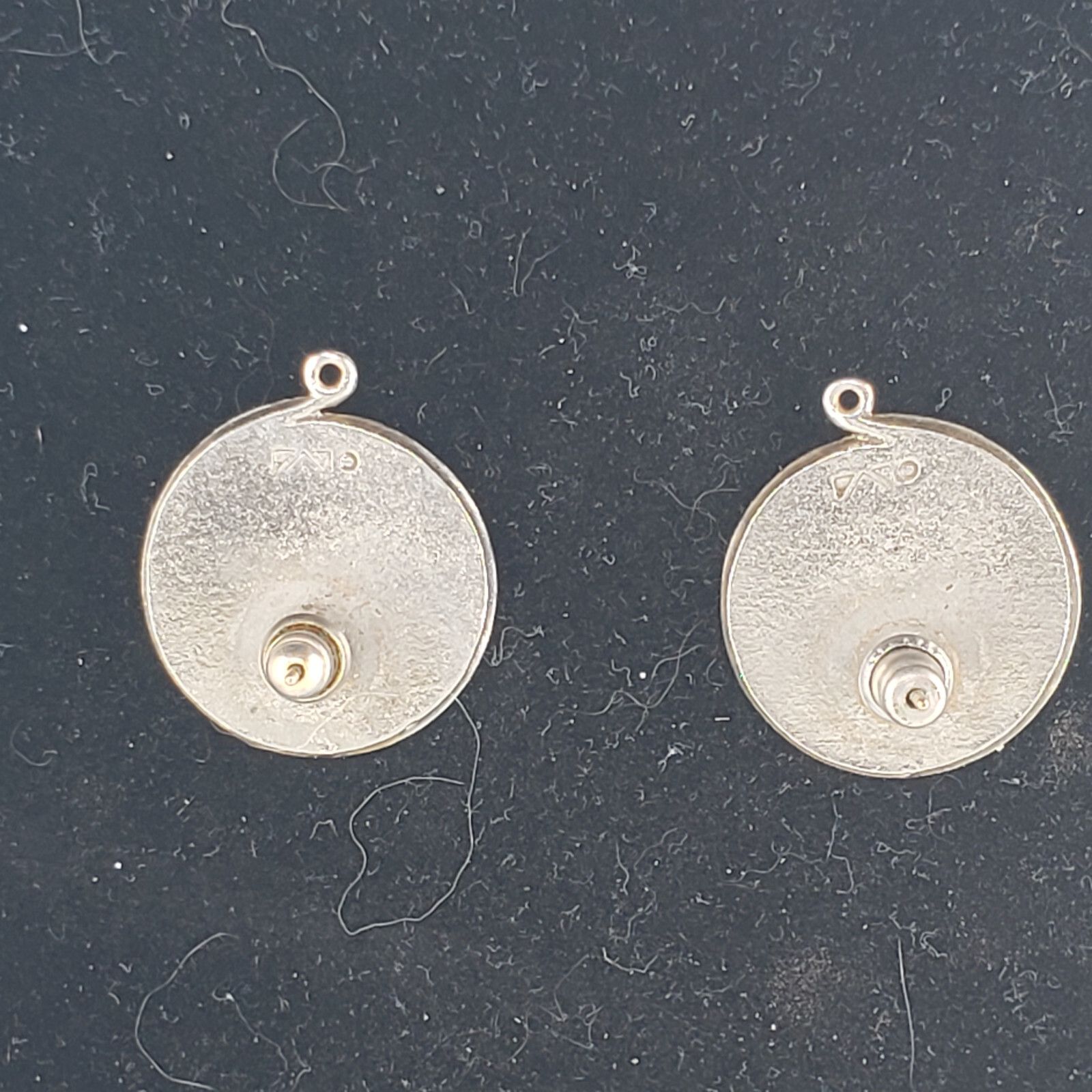 ALVA DVB ART NOUVEAU SIGNED SPIRAL VINTAGE EARINGS