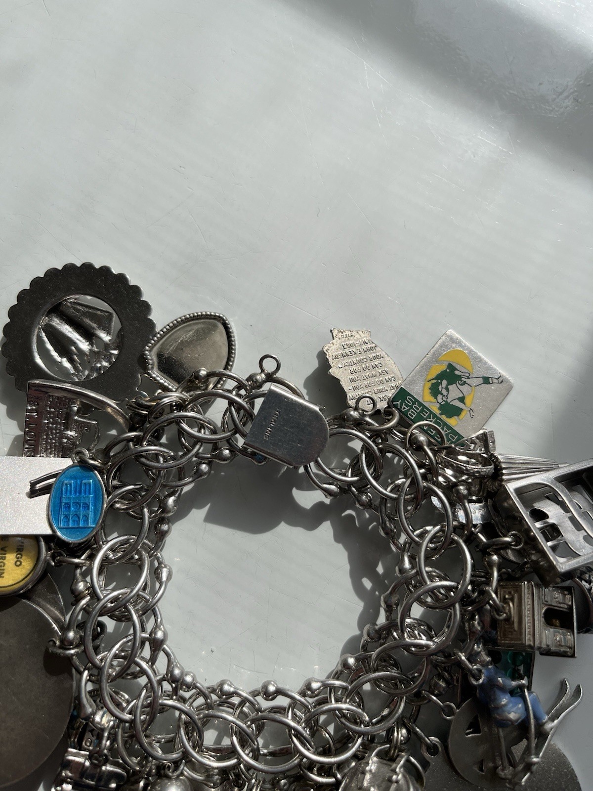 Vintage Original Sterling Silver Charm Bracelet – 37 Charms, 150 Grams