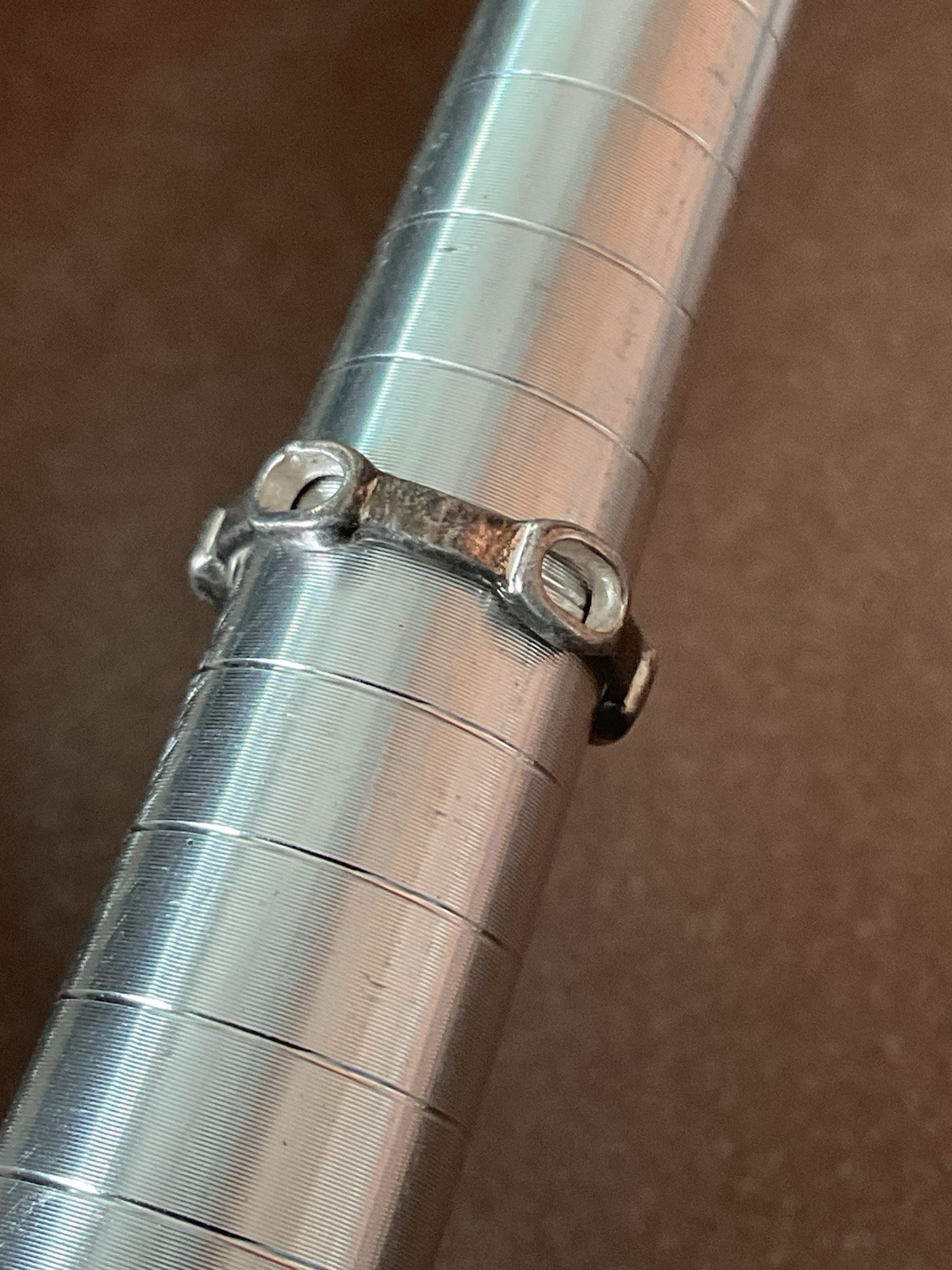 Vtg 925 Sterling Silver Ring Open Chain Link Industrial Modernist Sz 3.5 – 4.25