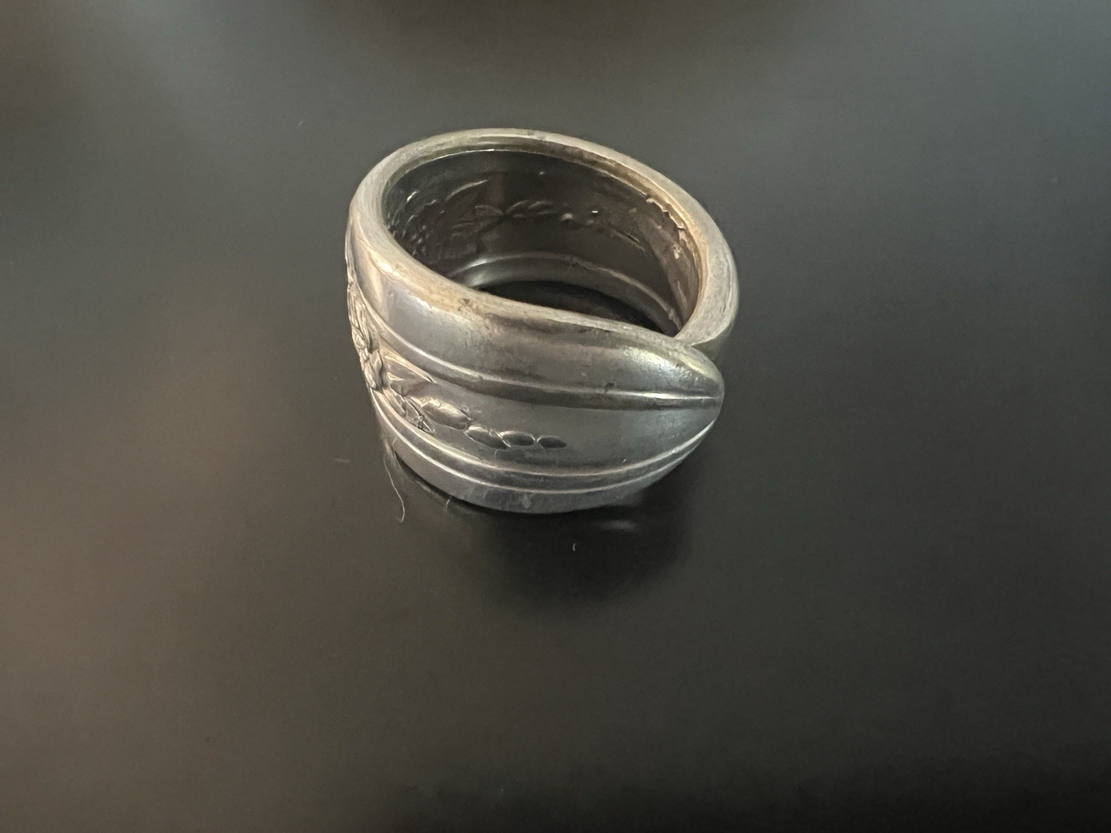 Vintage Silver Plated Spoon Ring size 8